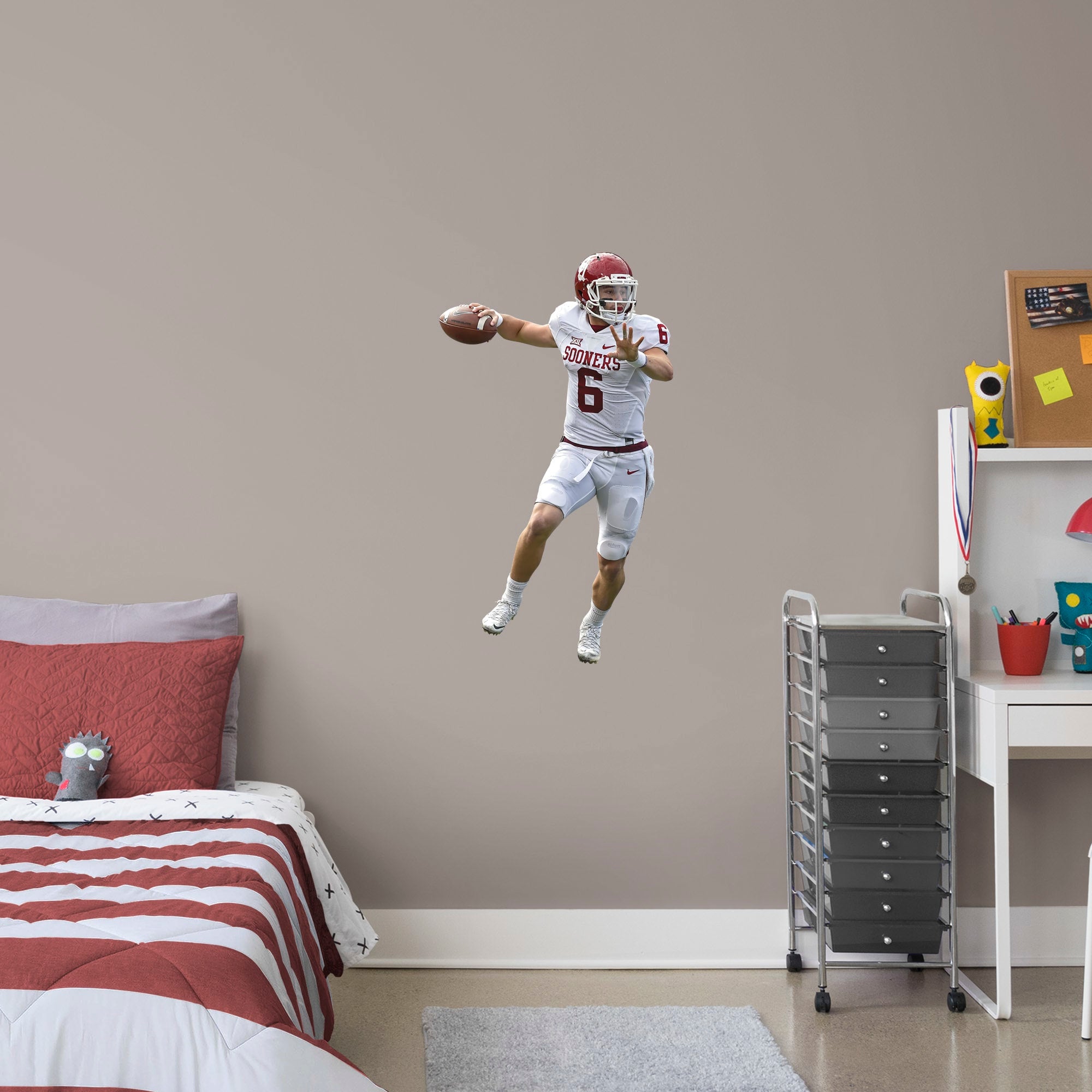 Baker Mayfield for Oklahoma Sooners: Oklahoma - Officially Licensed Removable Wall Decal XL by Fathead | Vinyl