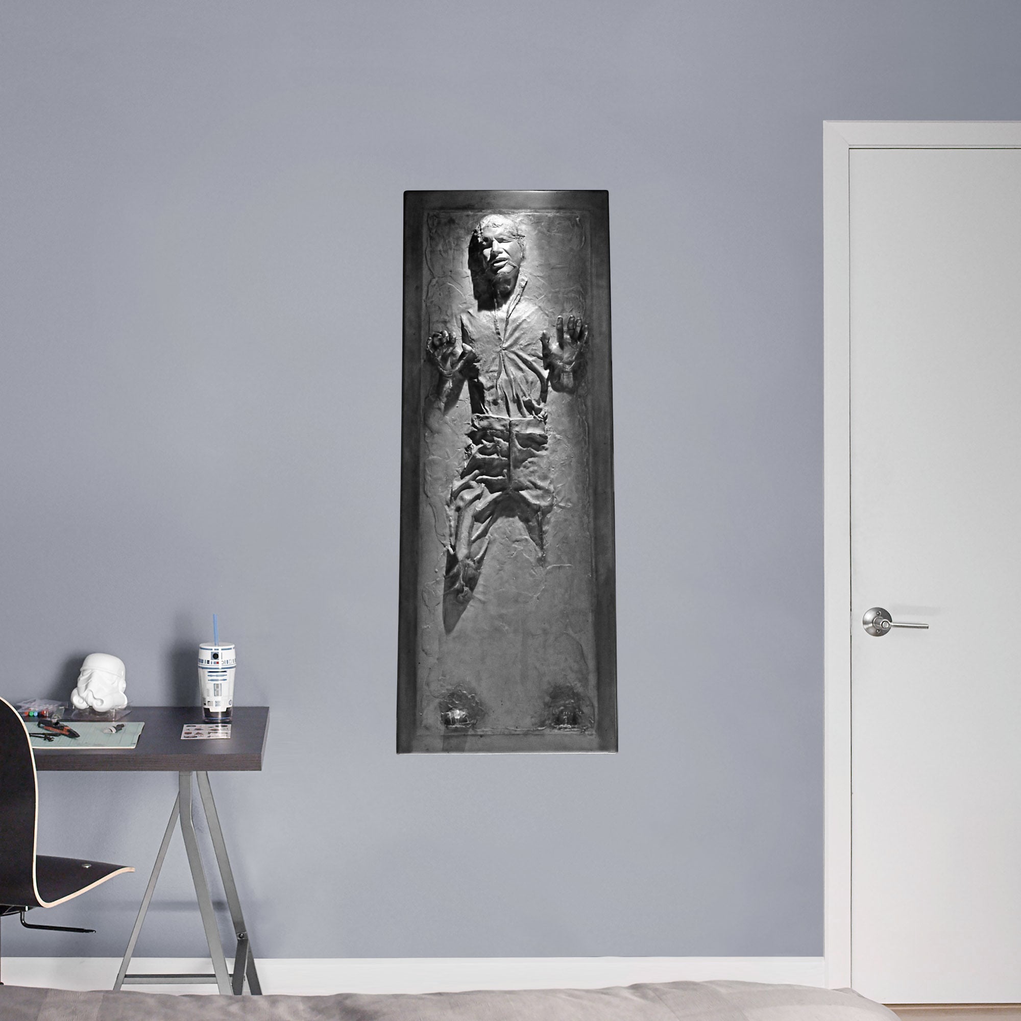 Han Solo: In Carbonite - Officially Licensed Removable Wall Decal Giant Character + 2 Decals (20"W x 51"H) by Fathead | Vinyl