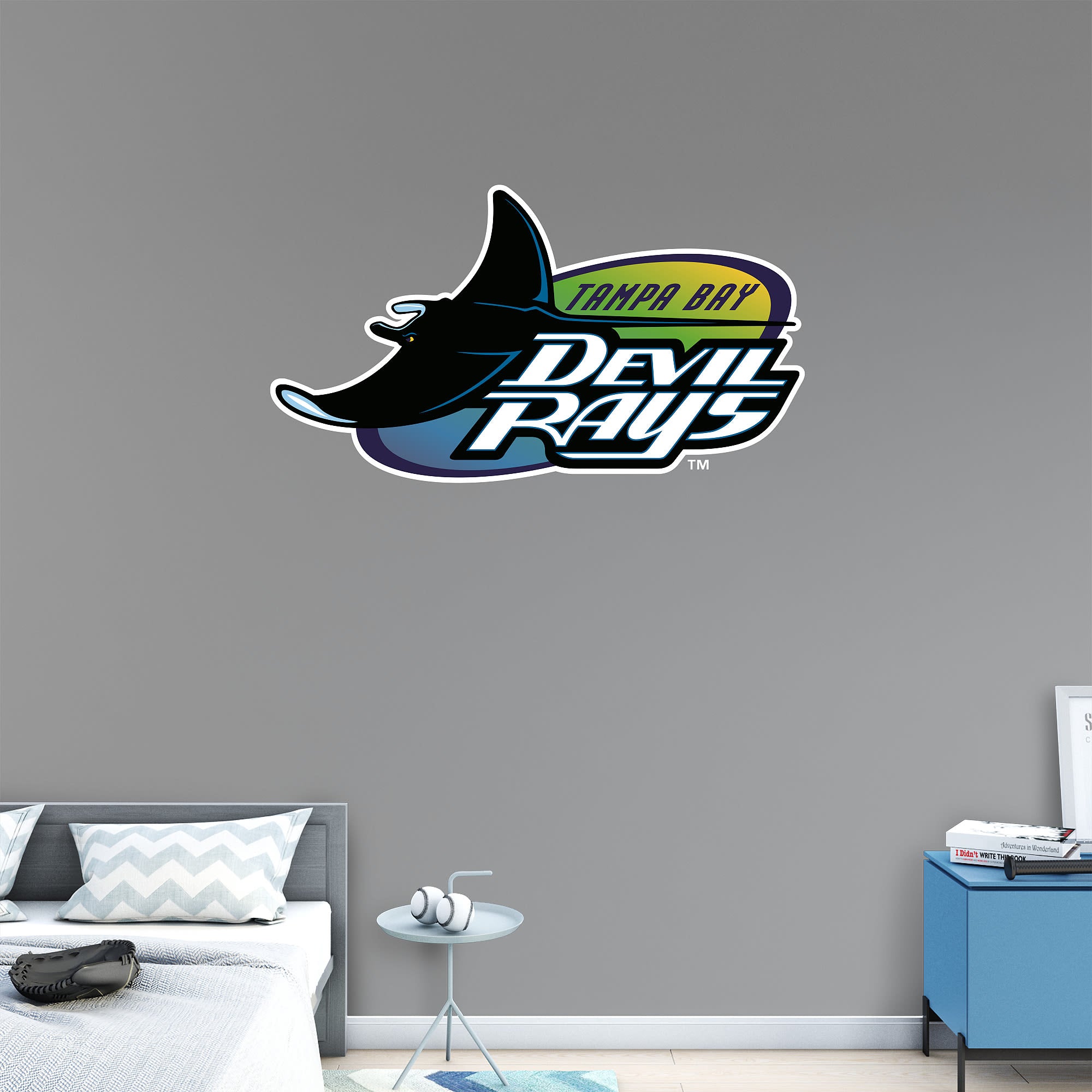 Tampa Bay Rays: Classic Logo - Officially Licensed MLB Removable Wall Decal 51.0"W x 29.0"H by Fathead | Vinyl