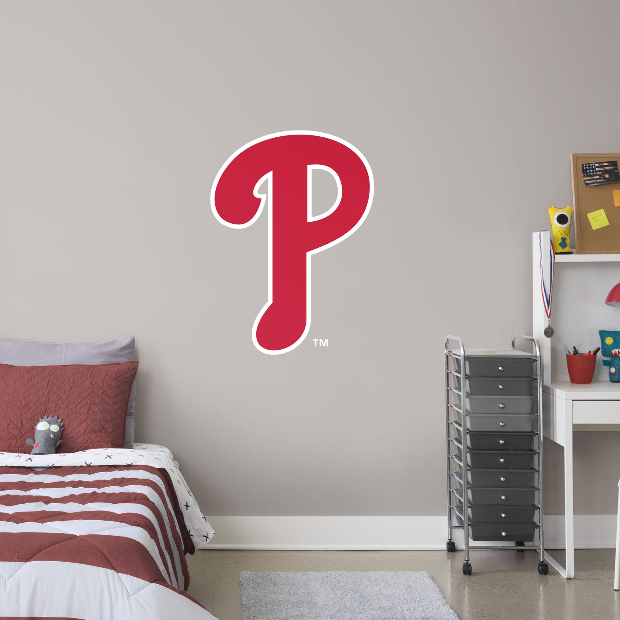 Philadelphia Phillies: Alternate Logo - Officially Licensed MLB Removable Wall Decal 28.0"W x 39.0"H by Fathead | Vinyl
