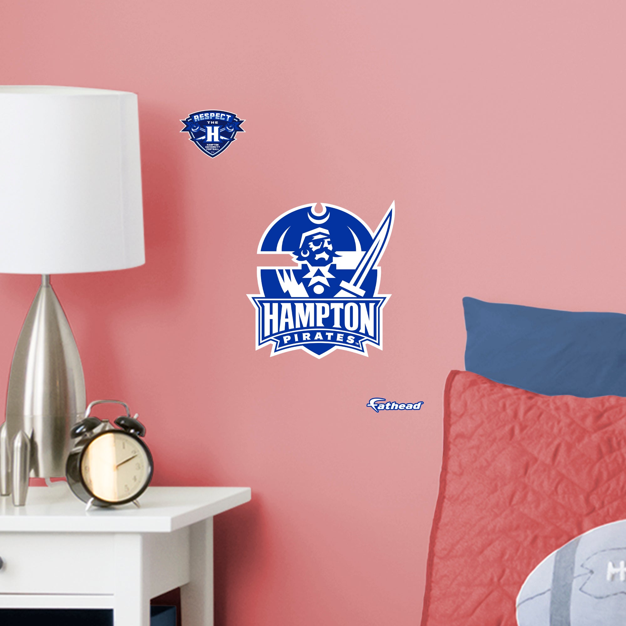 Hampton University 2020 Logo - Officially Licensed NCAA Removable Wall Decal Large by Fathead | Vinyl