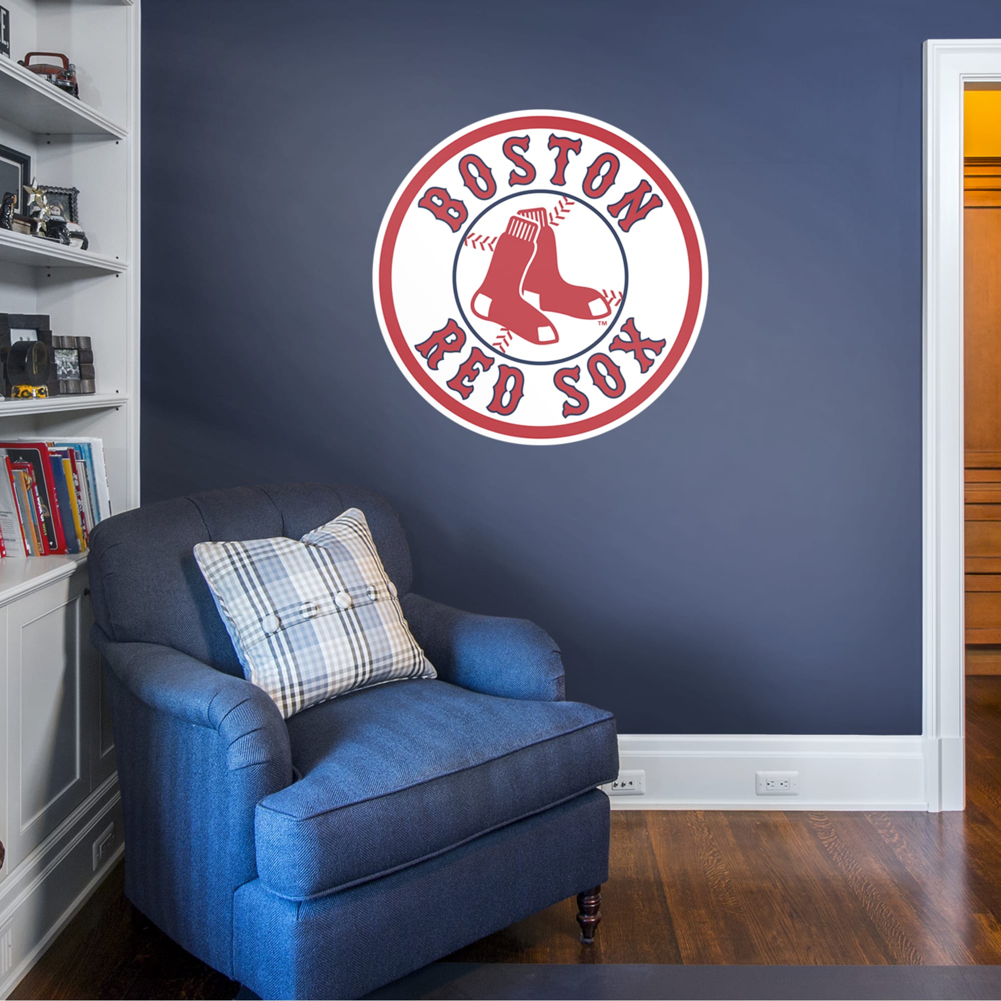 Boston Red Sox: Circle Logo - Officially Licensed MLB Removable Wall Decal 38.0"W x 38.0"H by Fathead | Vinyl