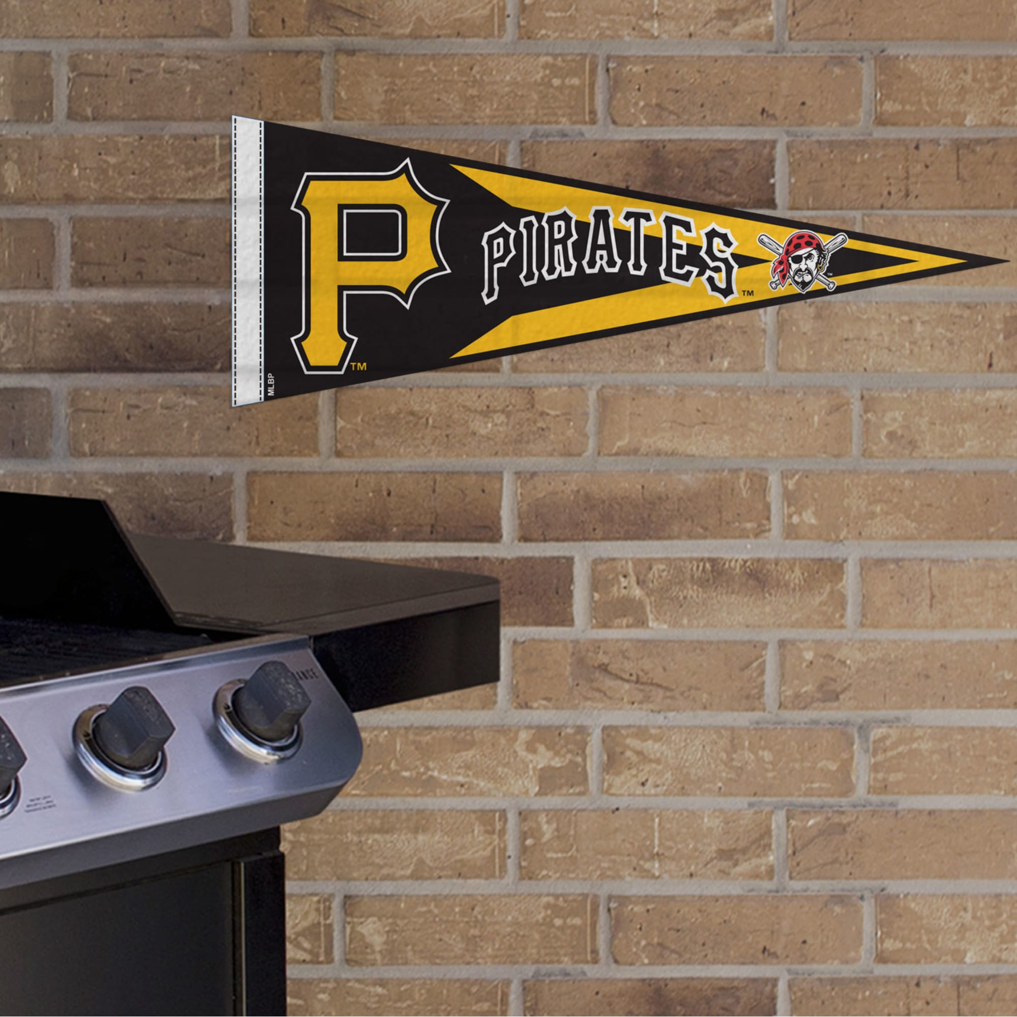 Pittsburgh Pirates: Pennant - Officially Licensed MLB Outdoor Graphic 24.0"W x 9.0"H by Fathead | Wood/Aluminum