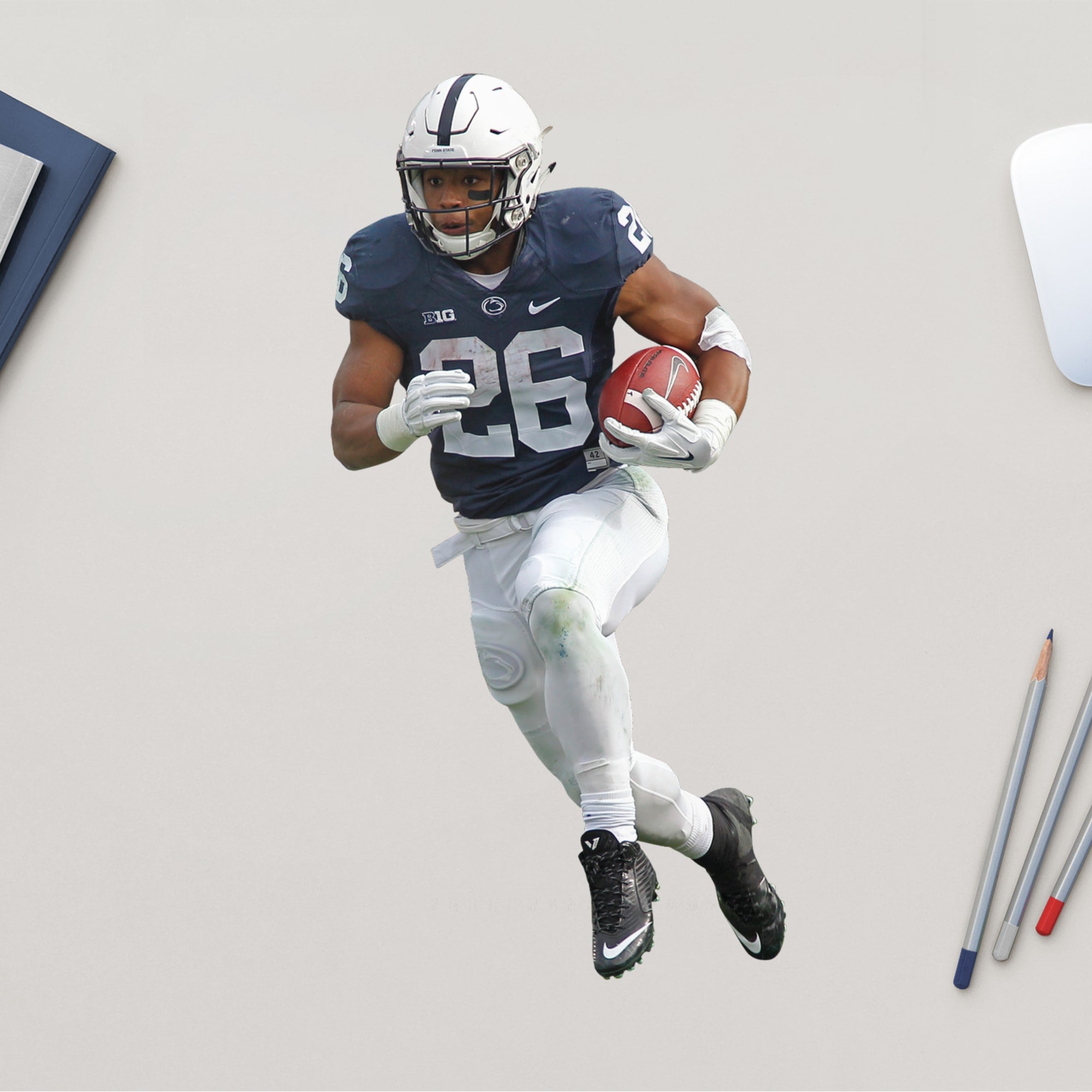 Saquon Barkley for Penn State Nittany Lions: Penn State - Officially Licensed Removable Wall Decal 8.0"W x 16.5"H by Fathead | V