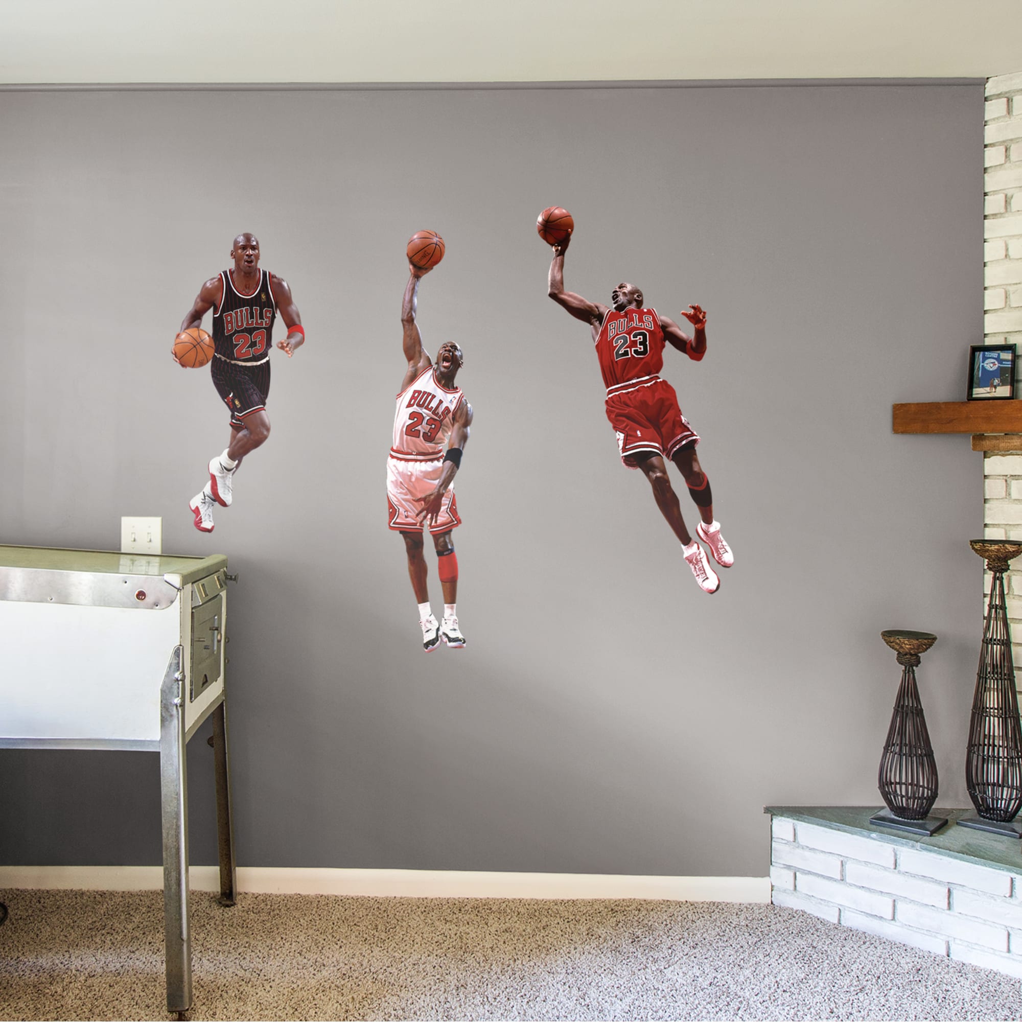 Michael Jordan for Chicago Bulls: Hero Pack - Officially Licensed NBA Removable Wall Decal 39.5"W x 52.0"H by Fathead | Vinyl