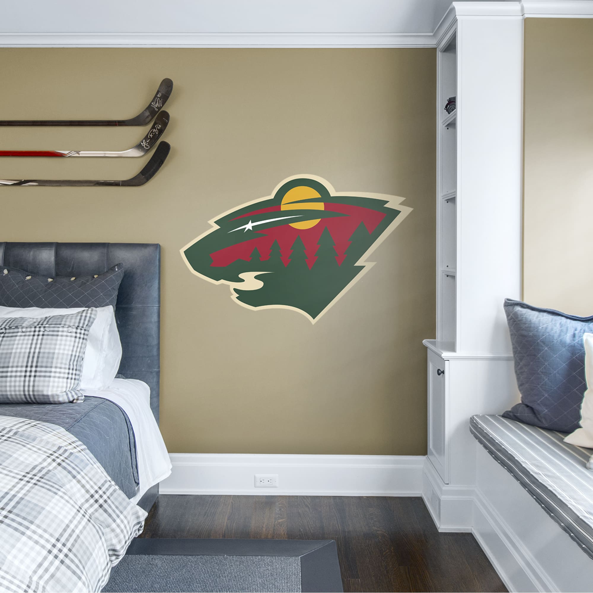 Minnesota Wild: Logo - Officially Licensed NHL Removable Wall Decal Giant Logo (51"W x 33"H) by Fathead | Vinyl