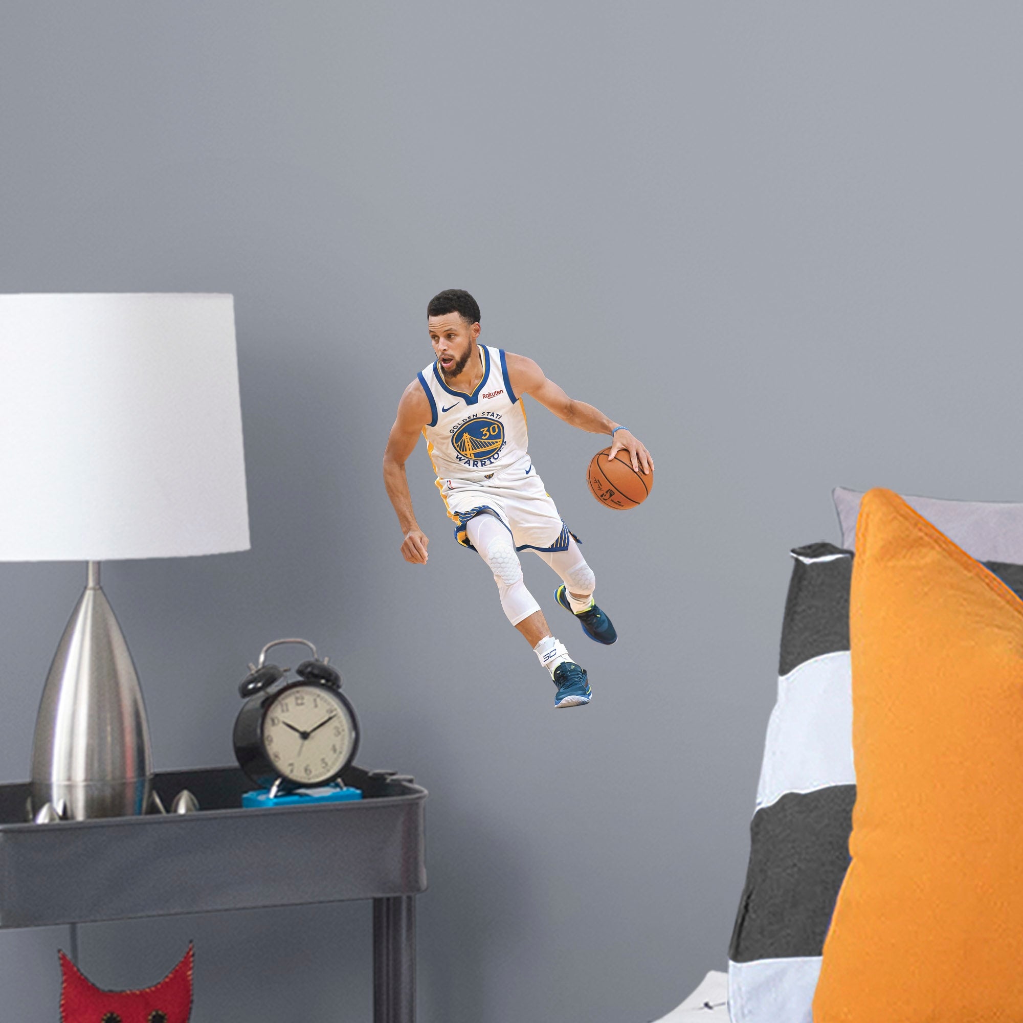 Stephen Curry for Golden State Warriors - Officially Licensed NBA Removable Wall Decal 47.0"W x 72.0"H by Fathead | Vinyl