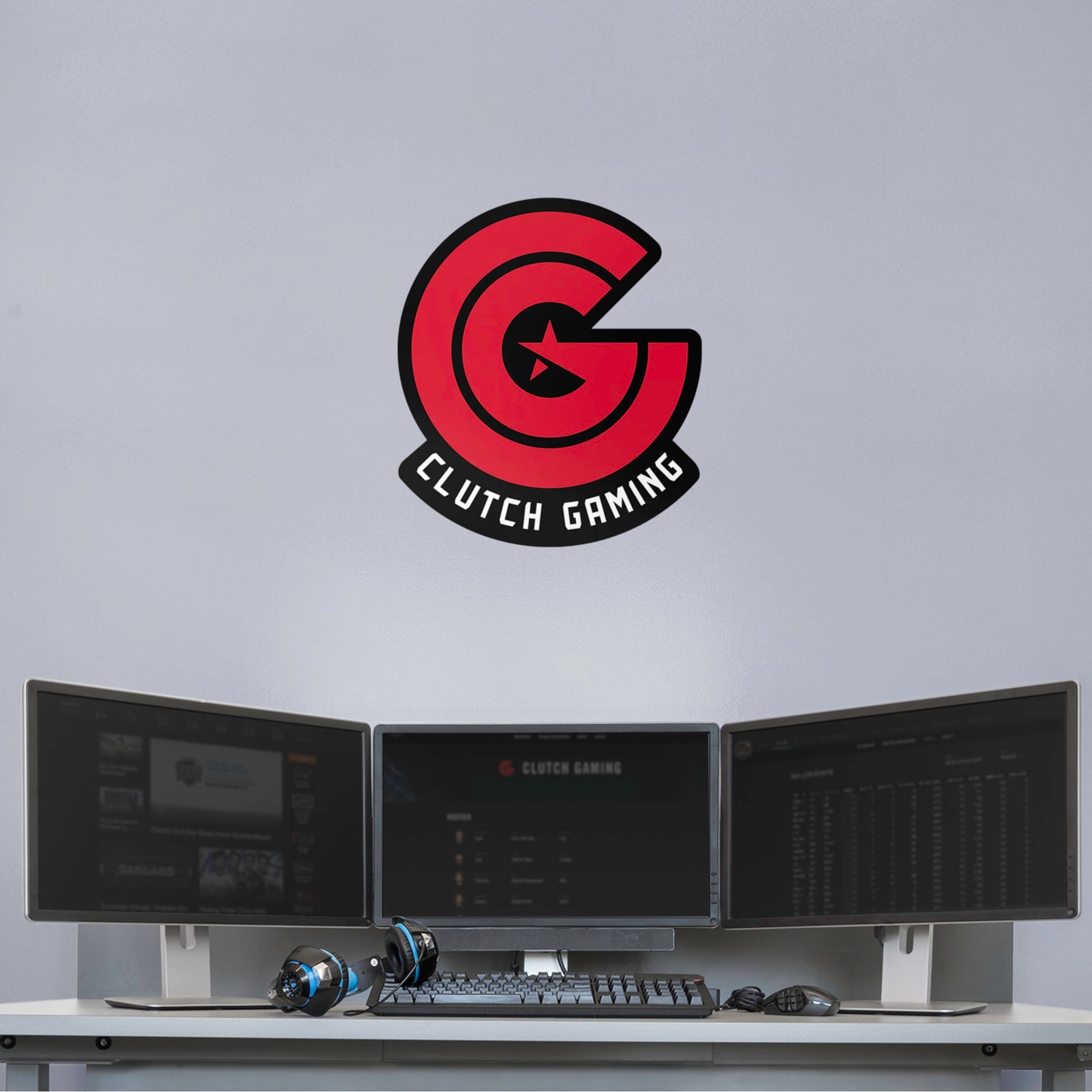 Clutch Gaming: Logo - Officially Licensed Removable Wall Decal 22.0"W x 25.0"H by Fathead | Vinyl