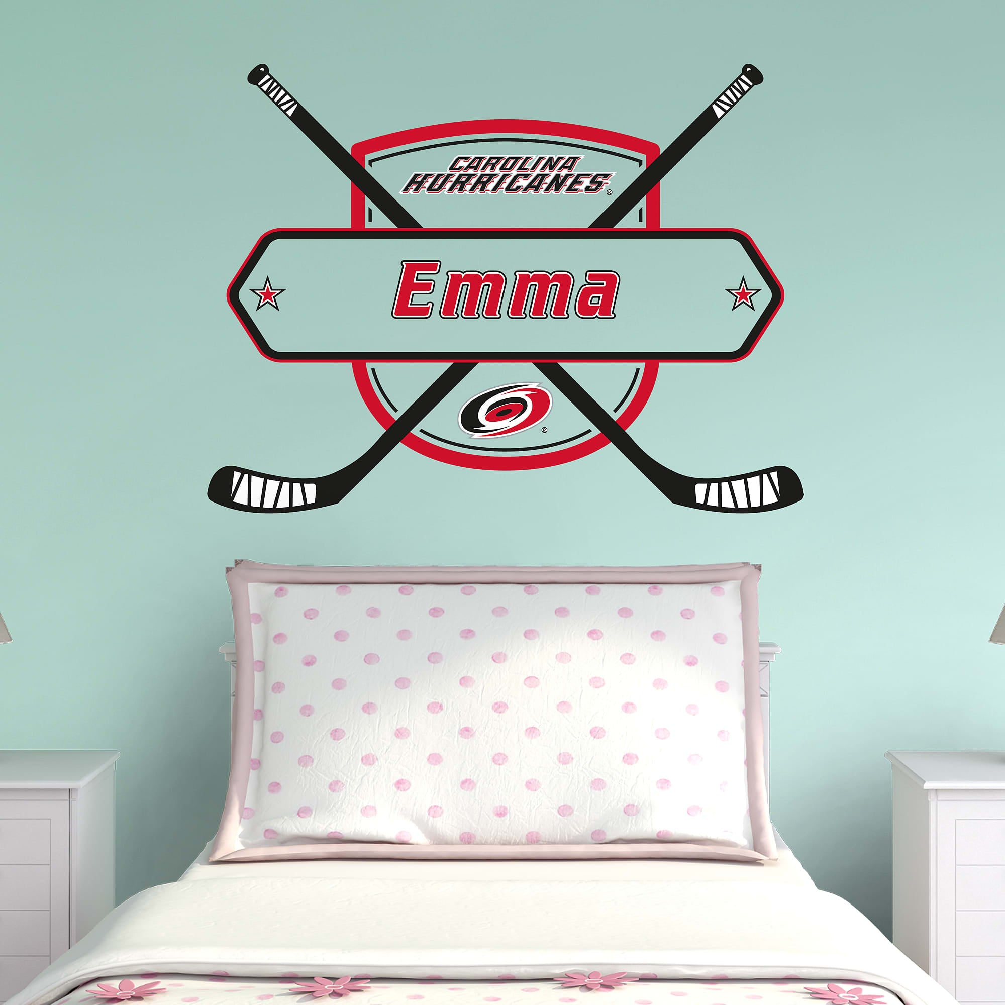 Carolina Hurricanes: Personalized Name - Officially Licensed NHL Transfer Decal 51.0"W x 38.0"H by Fathead | Vinyl