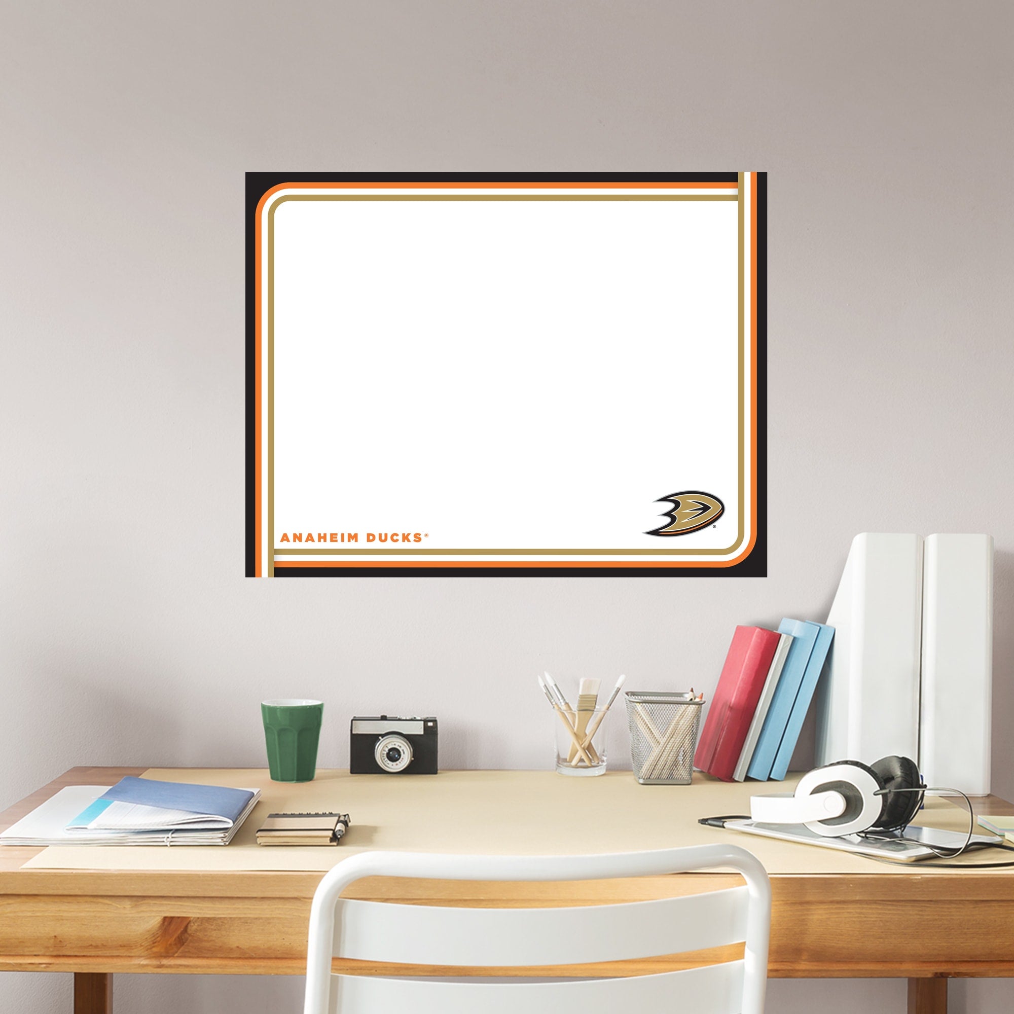 Anaheim Ducks: Dry Erase Whiteboard - X-Large Officially Licensed NHL Removable Wall Decal XL by Fathead | Vinyl