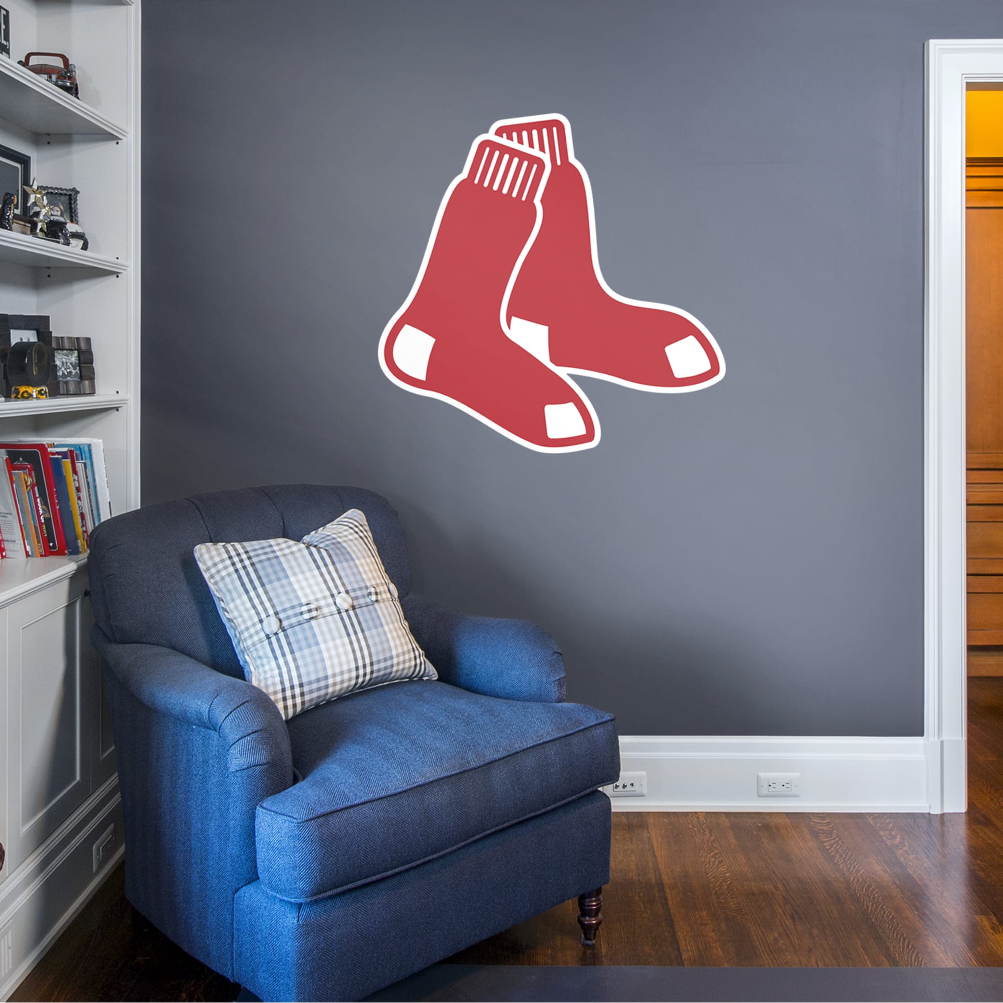 Boston Red Sox: Logo - Officially Licensed MLB Removable Wall Decal Giant Logo (39"W x 38"H) by Fathead | Vinyl