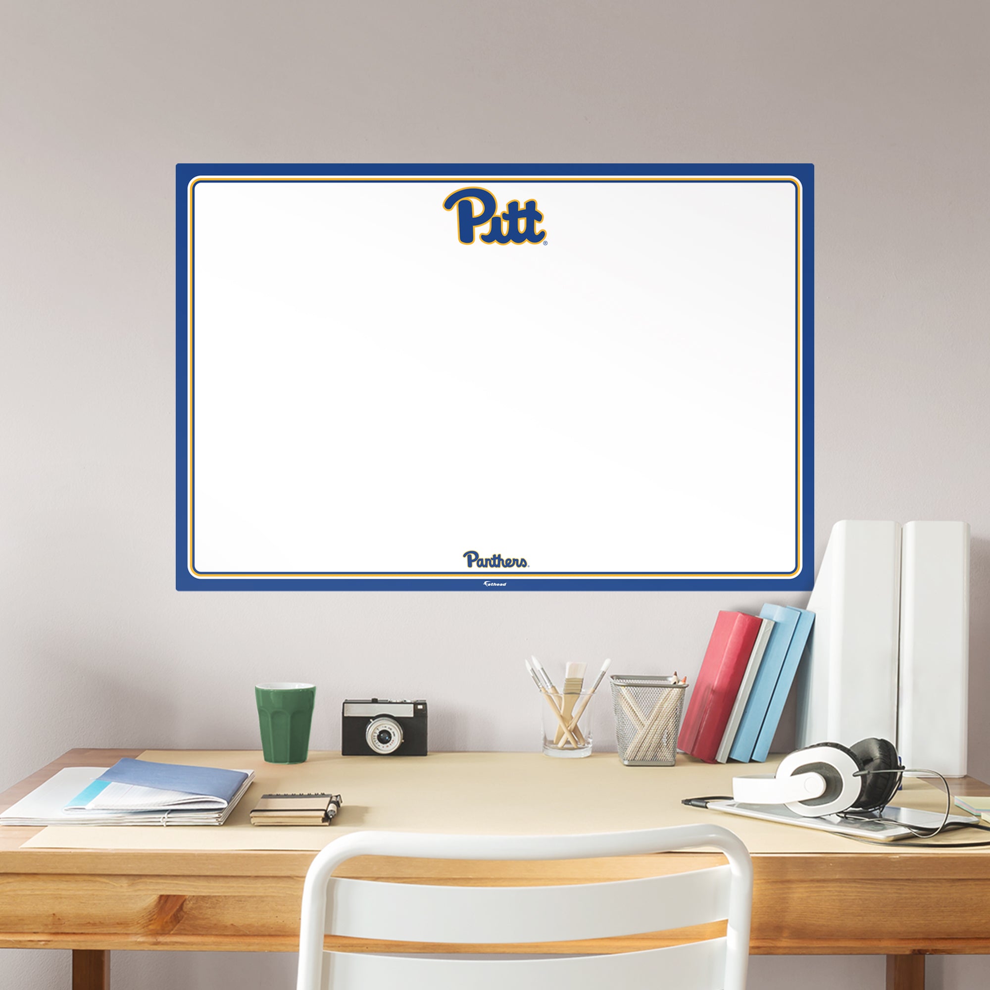 Pittsburgh Panthers: Dry Erase Whiteboard - Officially Licensed NCAA Removable Wall Decal XL by Fathead | Vinyl
