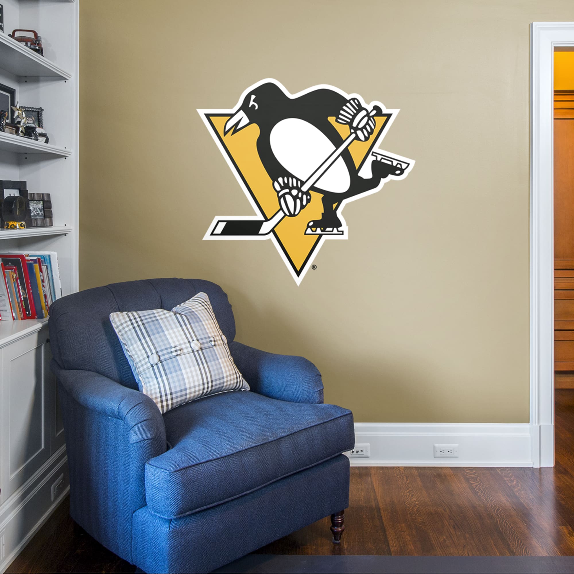 Pittsburgh Penguins: Logo - Officially Licensed NHL Removable Wall Decal 40.0"W x 38.0"H by Fathead | Vinyl