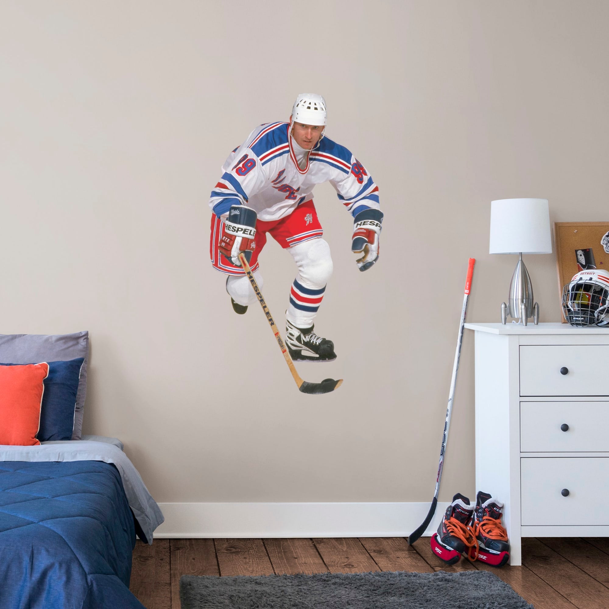 Wayne Gretzky for New York Rangers: Rangers - Officially Licensed NHL Removable Wall Decal Giant Athlete + 2 Decals (30"W x 51"H
