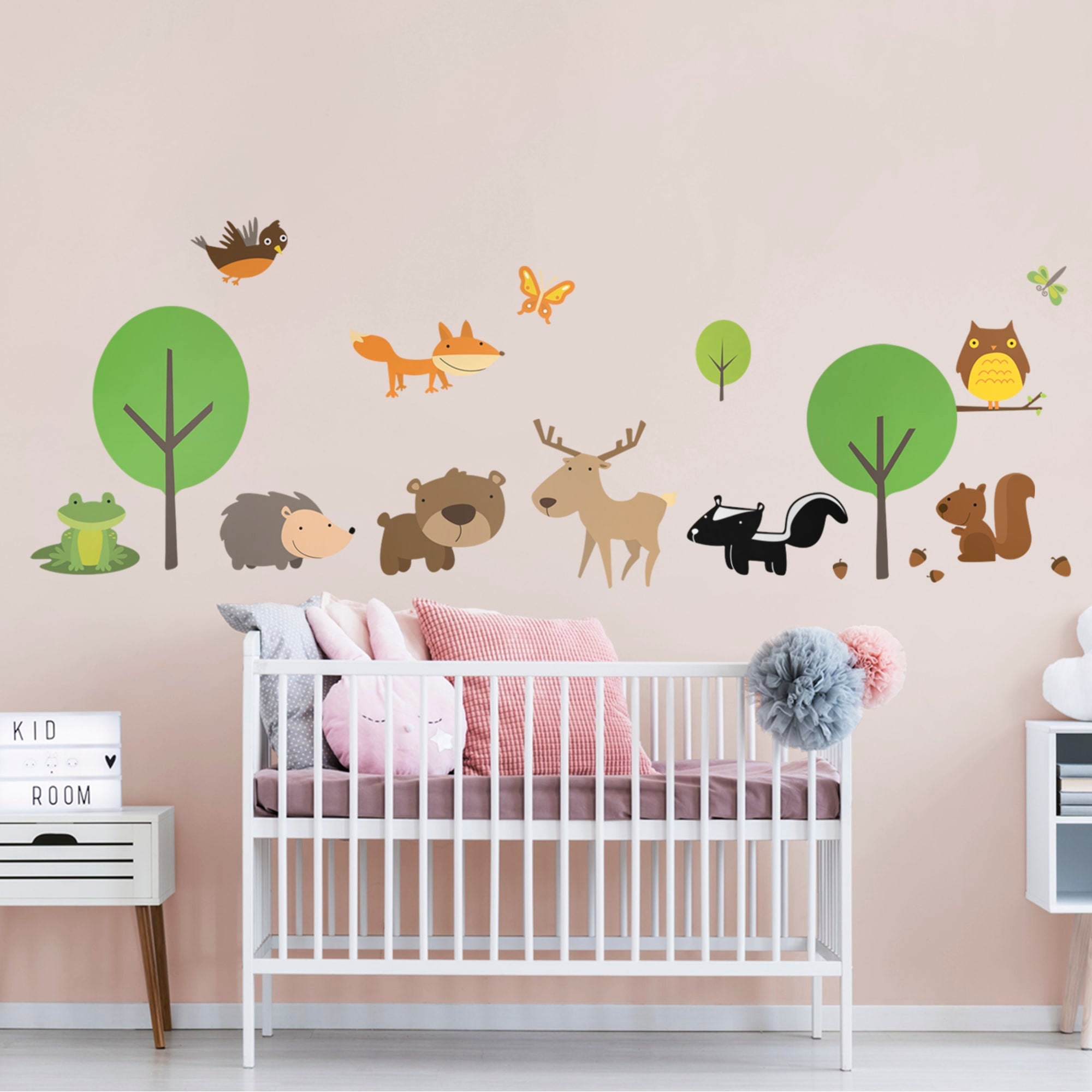 Nursery: Cartoon Wildlife Collection - Removable Vinyl Decal 52.0"W x 39.5"H by Fathead