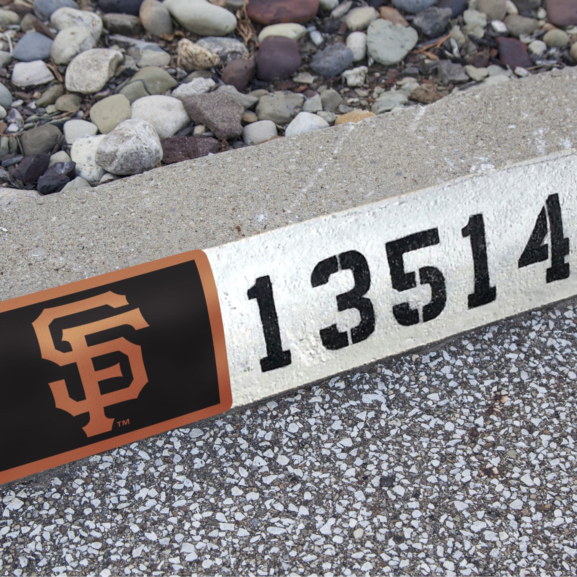 San Francisco Giants: Address Block - Officially Licensed MLB Outdoor Graphic 6.0"W x 8.0"H by Fathead | Wood/Aluminum