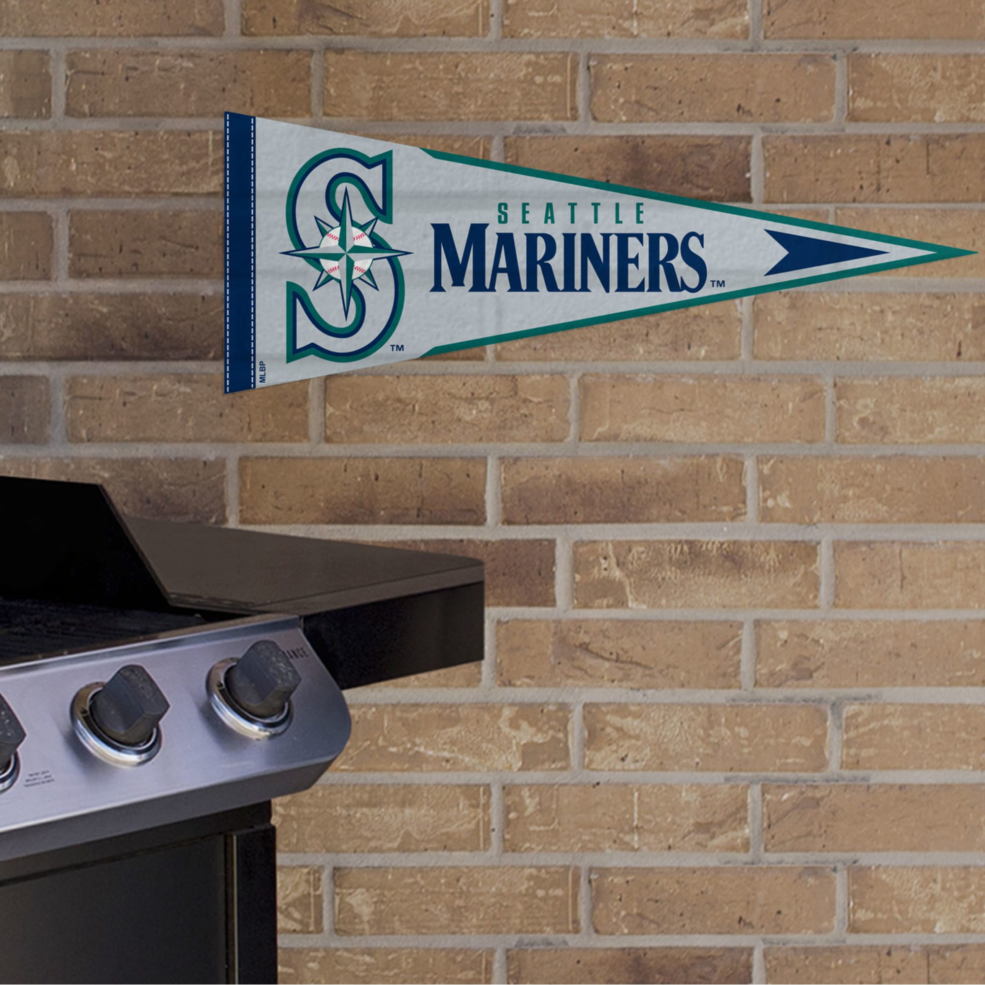 Seattle Mariners: Pennant - Officially Licensed MLB Outdoor Graphic 24.0"W x 9.0"H by Fathead | Wood/Aluminum