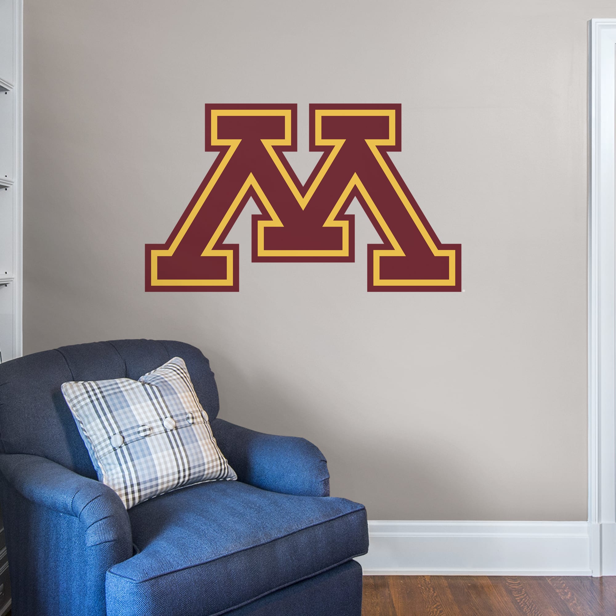 Minnesota Golden Gophers: Logo - Officially Licensed Removable Wall Decal Giant Logo (50"W x 30"H) by Fathead | Vinyl