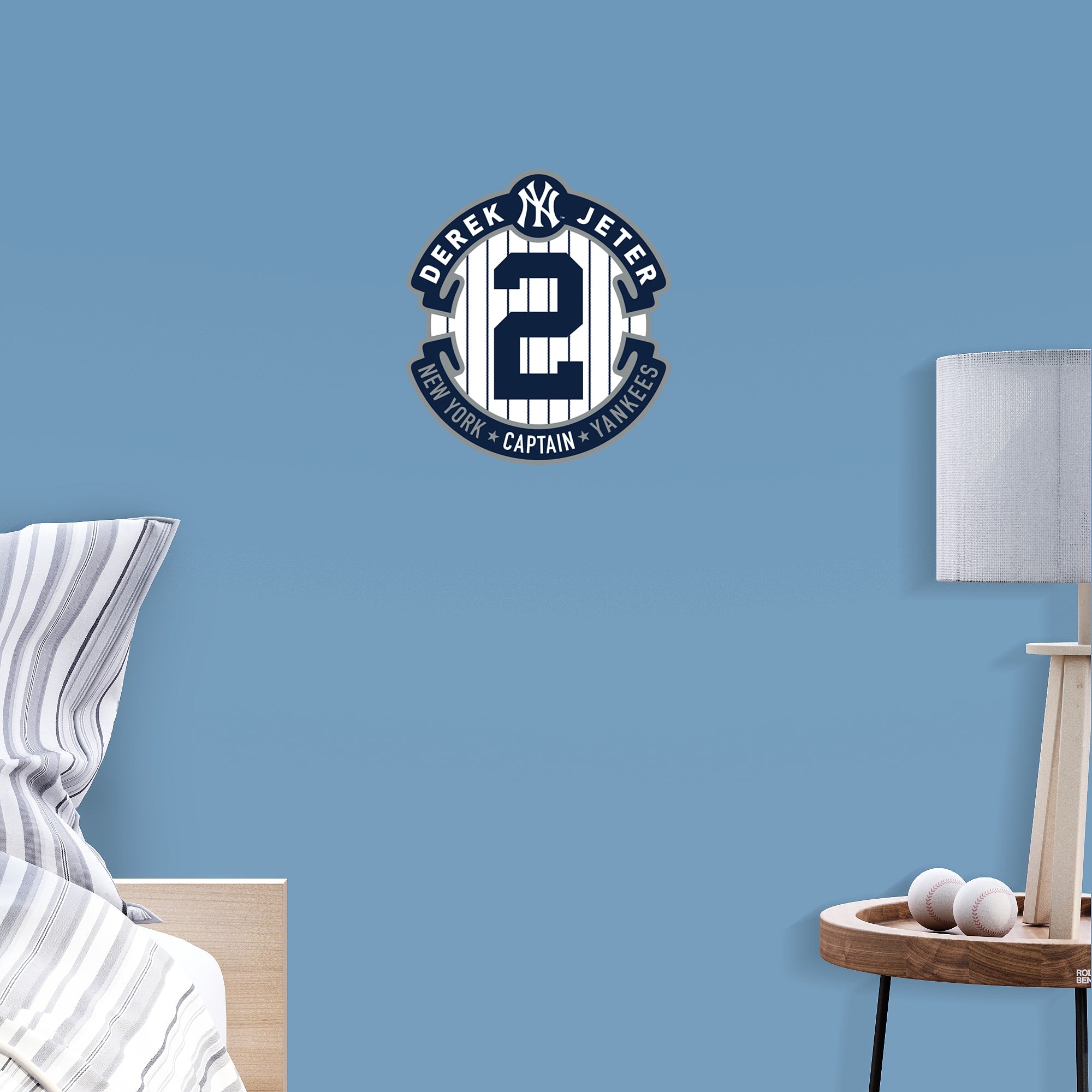 Derek Jeter for New York Yankees: Logo - Officially Licensed MLB Removable Wall Decal Large by Fathead | Vinyl
