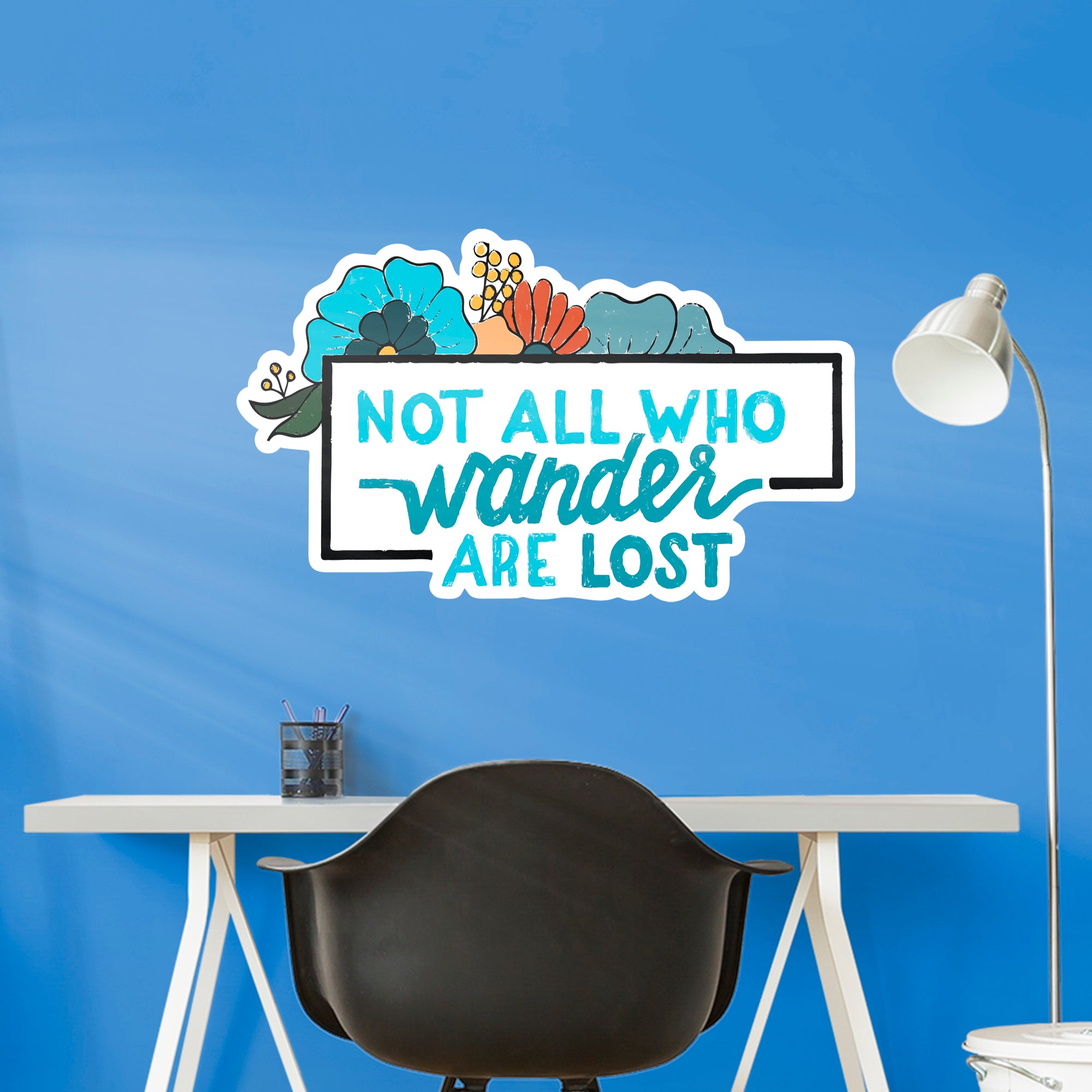 Not All Who Wander - Officially Licensed Big Moods Removable Wall Decal XL by Fathead | Vinyl