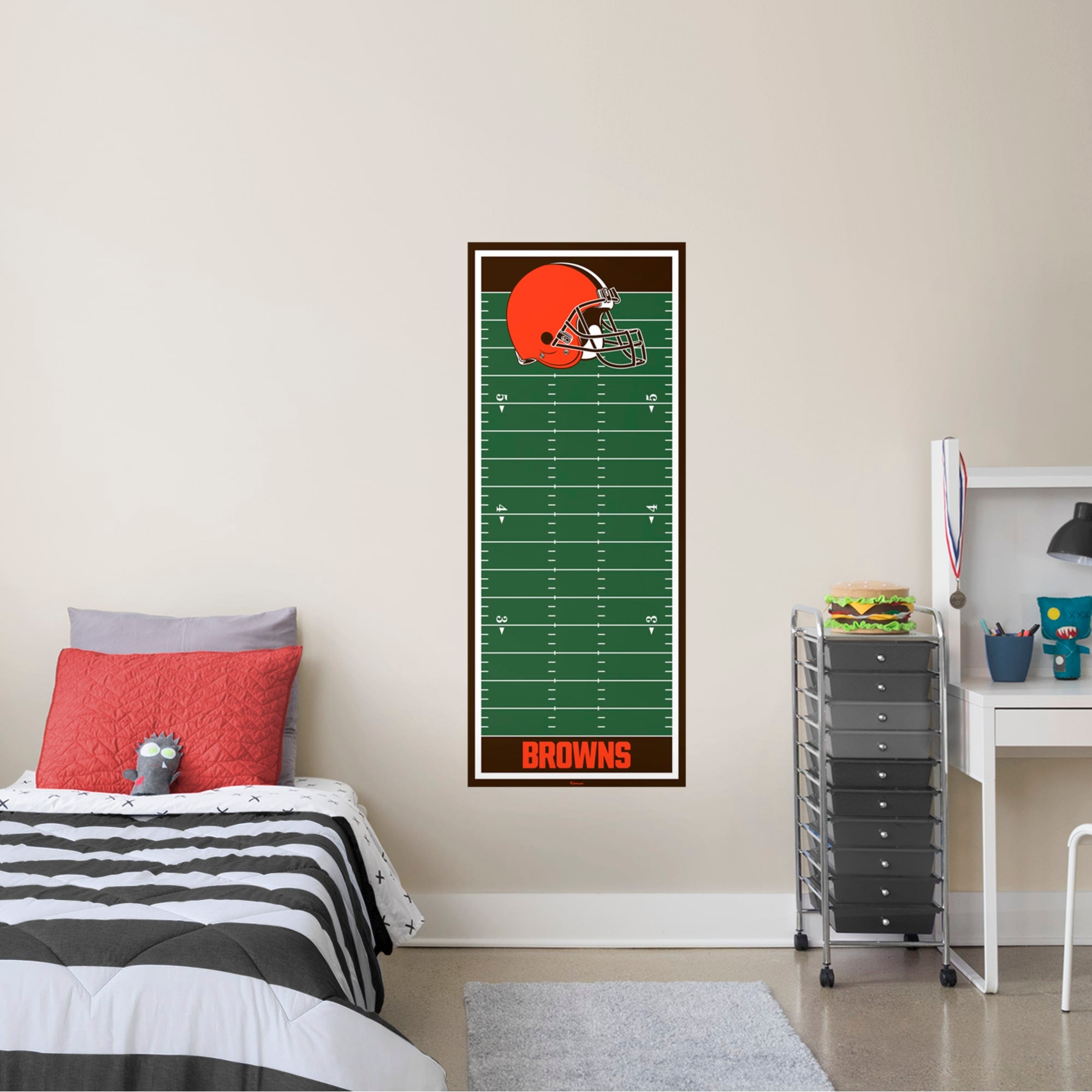 Cleveland Browns: Growth Chart - Officially Licensed NFL Removable Wall Graphic 24.0"W x 59.0"H by Fathead | Vinyl