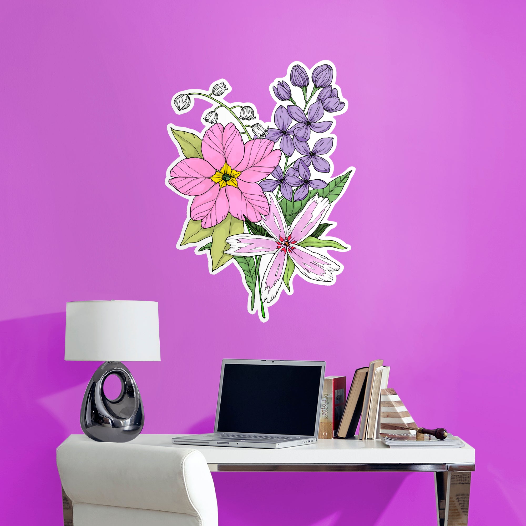 Flowers 2 - Officially Licensed Big Moods Removable Wall Decal XL by Fathead | Vinyl