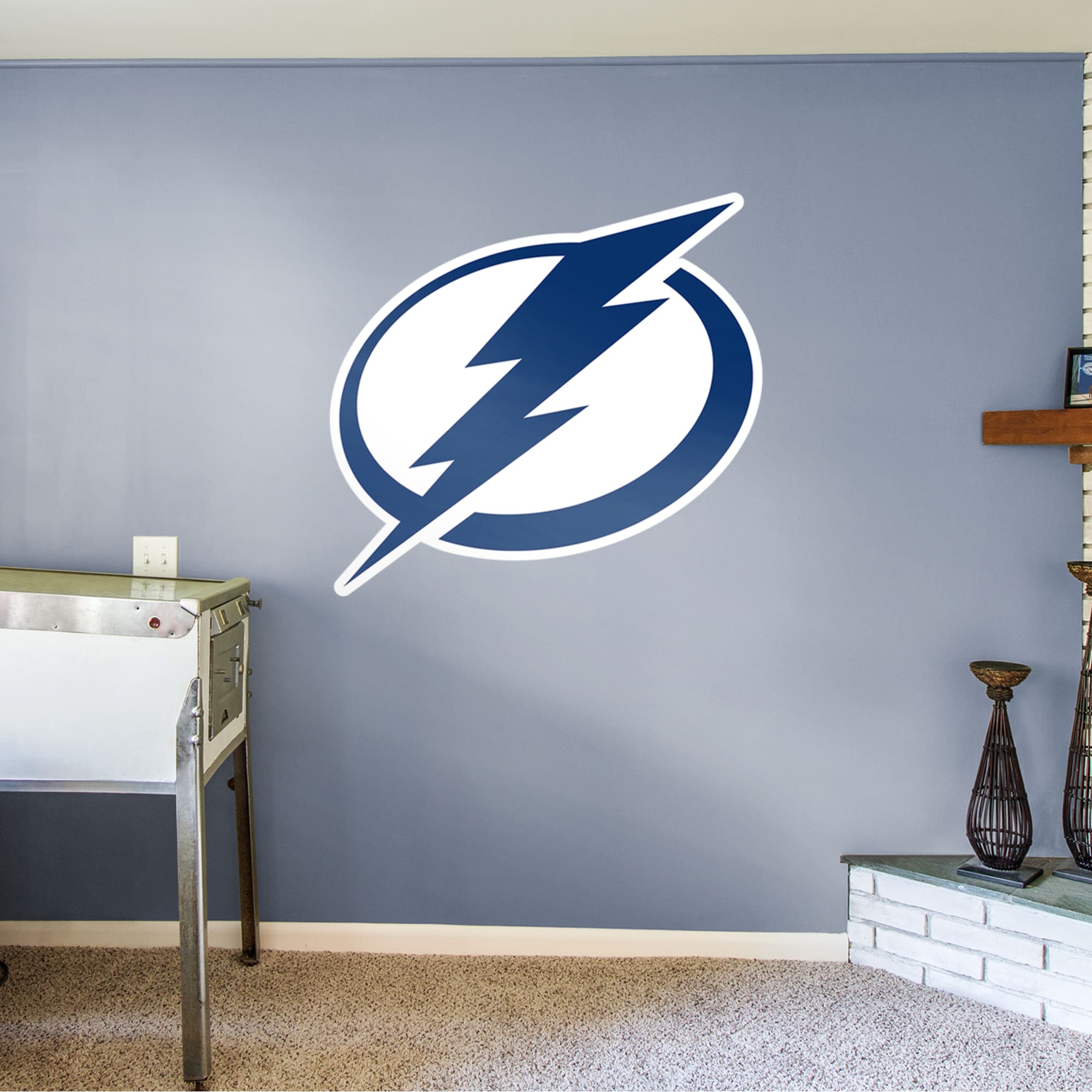 Tampa Bay Lightning: Logo - Officially Licensed NHL Removable Wall Decal Giant Logo (57"W x 33"H) by Fathead | Vinyl