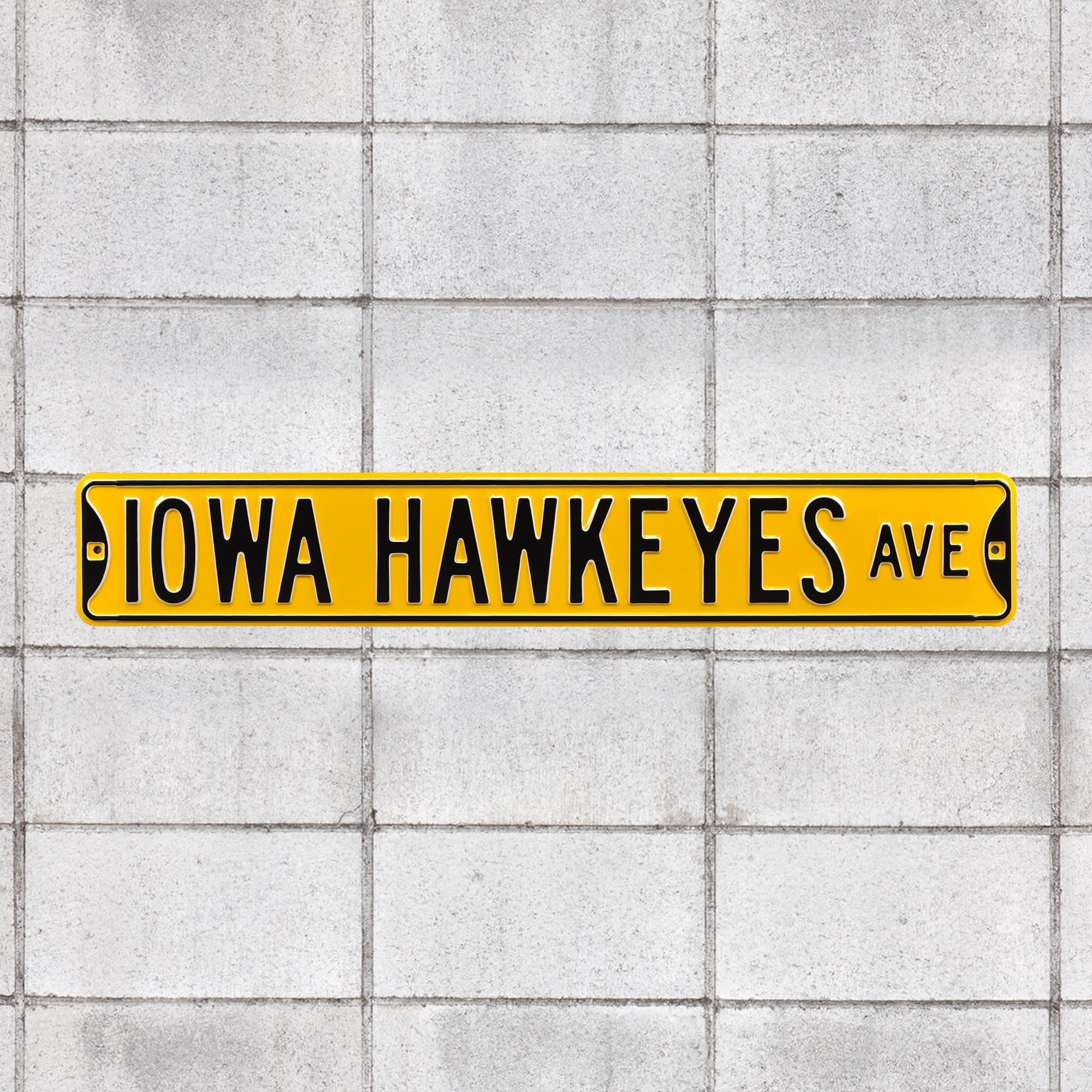 Iowa Hawkeyes: Iowa Hawkeyes Avenue - Officially Licensed Metal Street Sign 36.0"W x 6.0"H by Fathead | 100% Steel