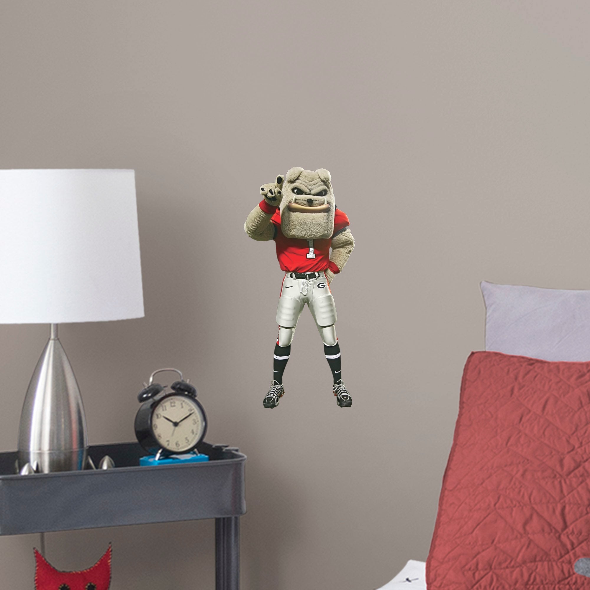 Georgia Bulldogs: Hairy Dawg Mascot - Officially Licensed Removable Wall Decal Large by Fathead | Vinyl