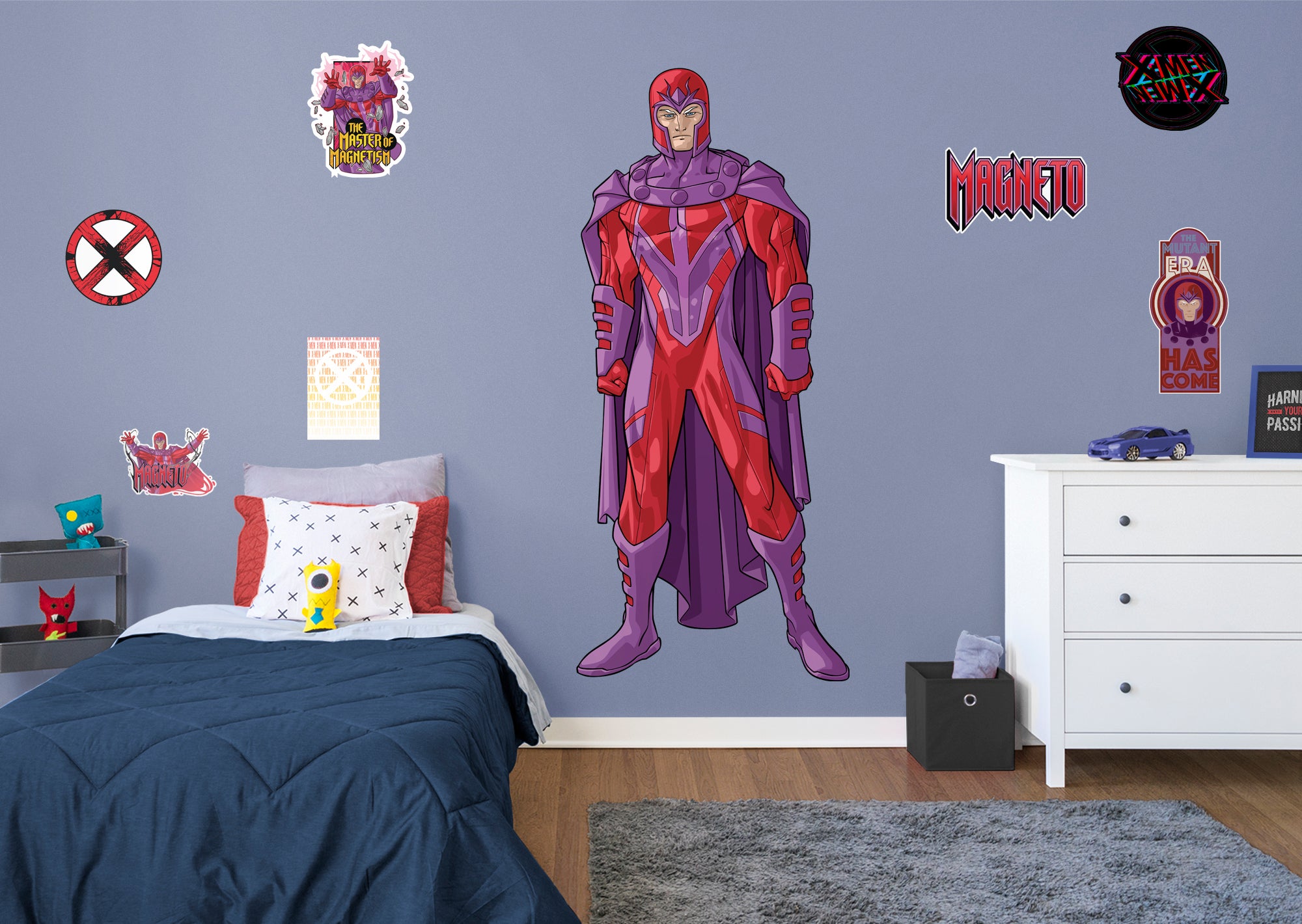X-Men Magneto RealBig - Officially Licensed Marvel Removable Wall Decal Life-Size Character + 7 Decals (35"W x 78"H) by Fathead