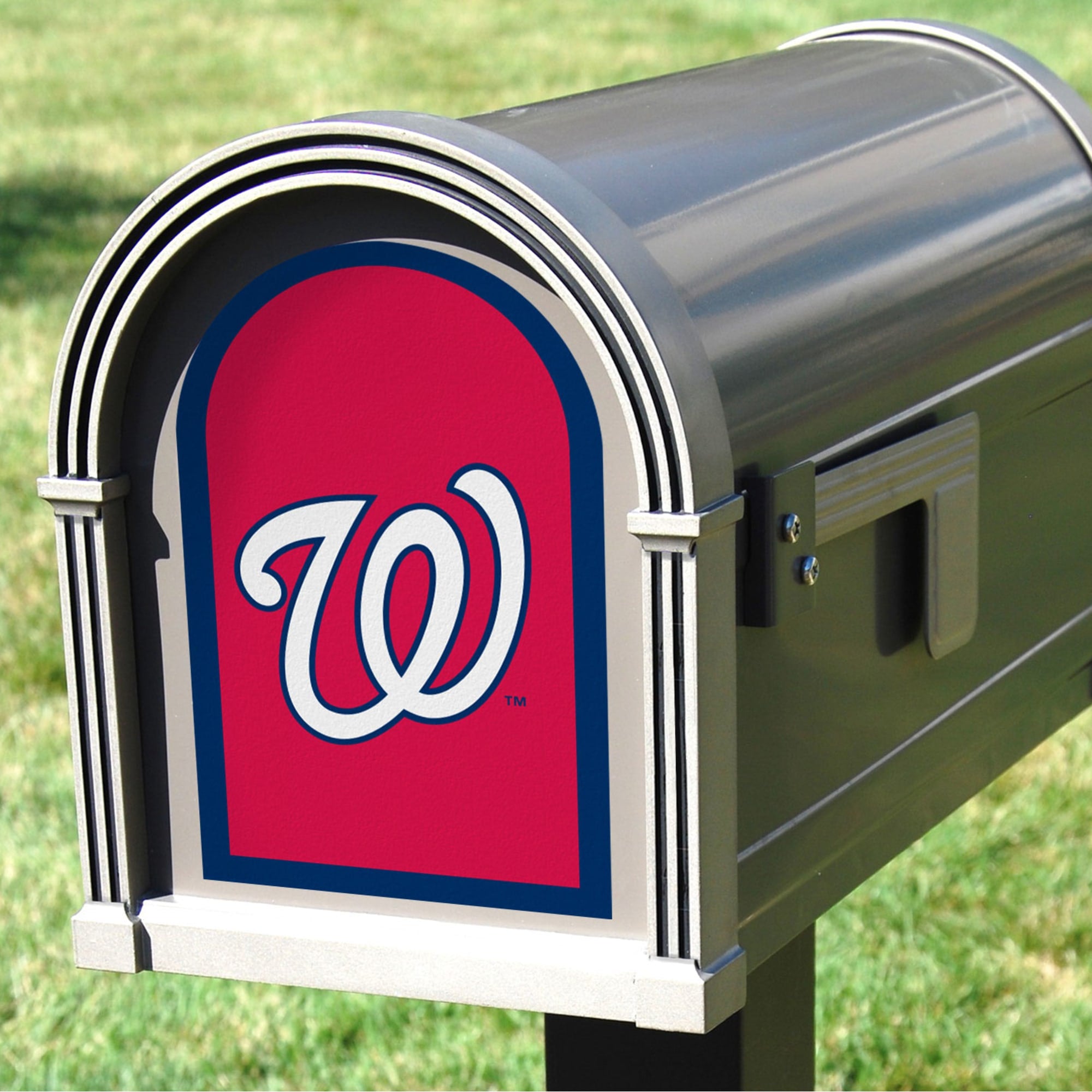 Washington Nationals: Mailbox Logo - Officially Licensed MLB Outdoor Graphic 5.0"W x 8.0"H by Fathead | Wood/Aluminum
