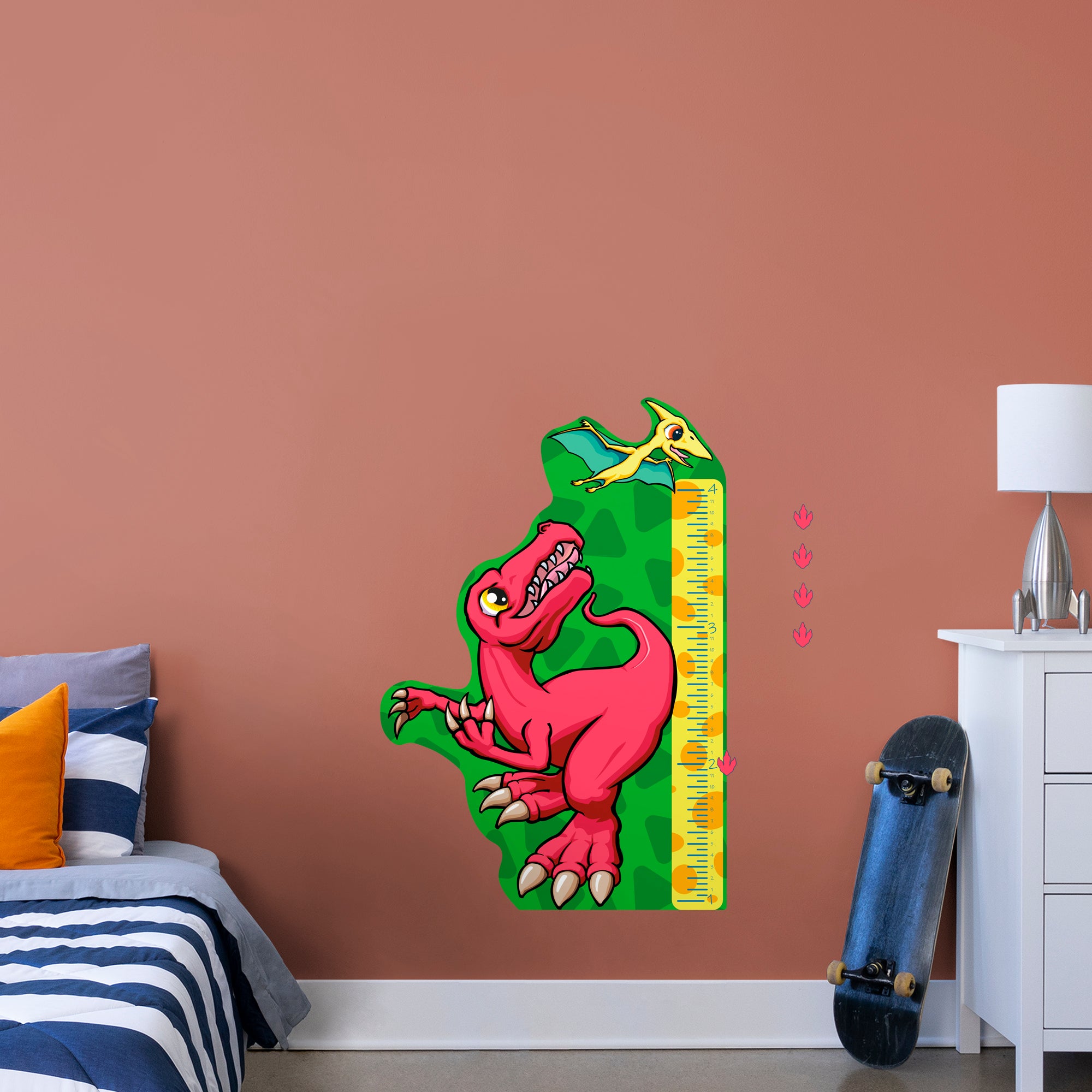 Growth Charts Dinosaurs 01 - Removable Wall Decal Growth Chart (30"W x 45"H) by Fathead | Vinyl