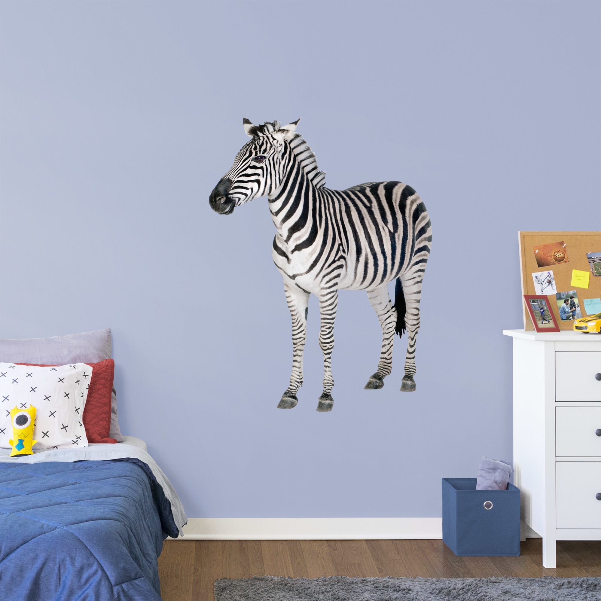 Zebra - Removable Vinyl Decal Giant Animal + 2 Decals (37"W x 49"H) by Fathead
