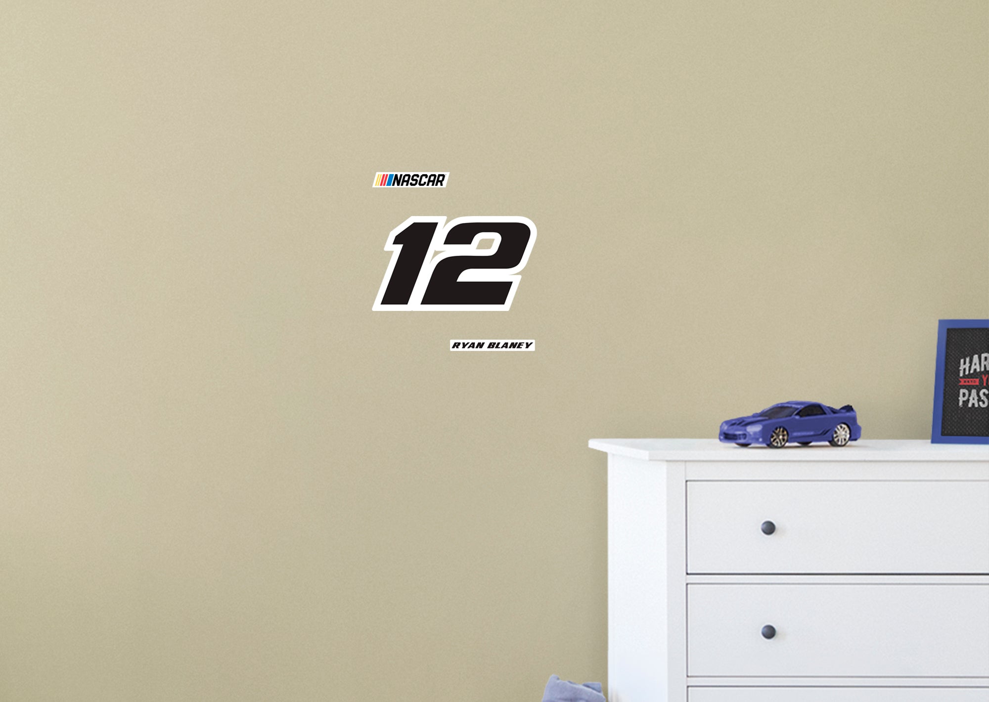 Ryan Blaney 2021 #12 Logo - Officially Licensed NASCAR Removable Wall Decal Large by Fathead | Vinyl