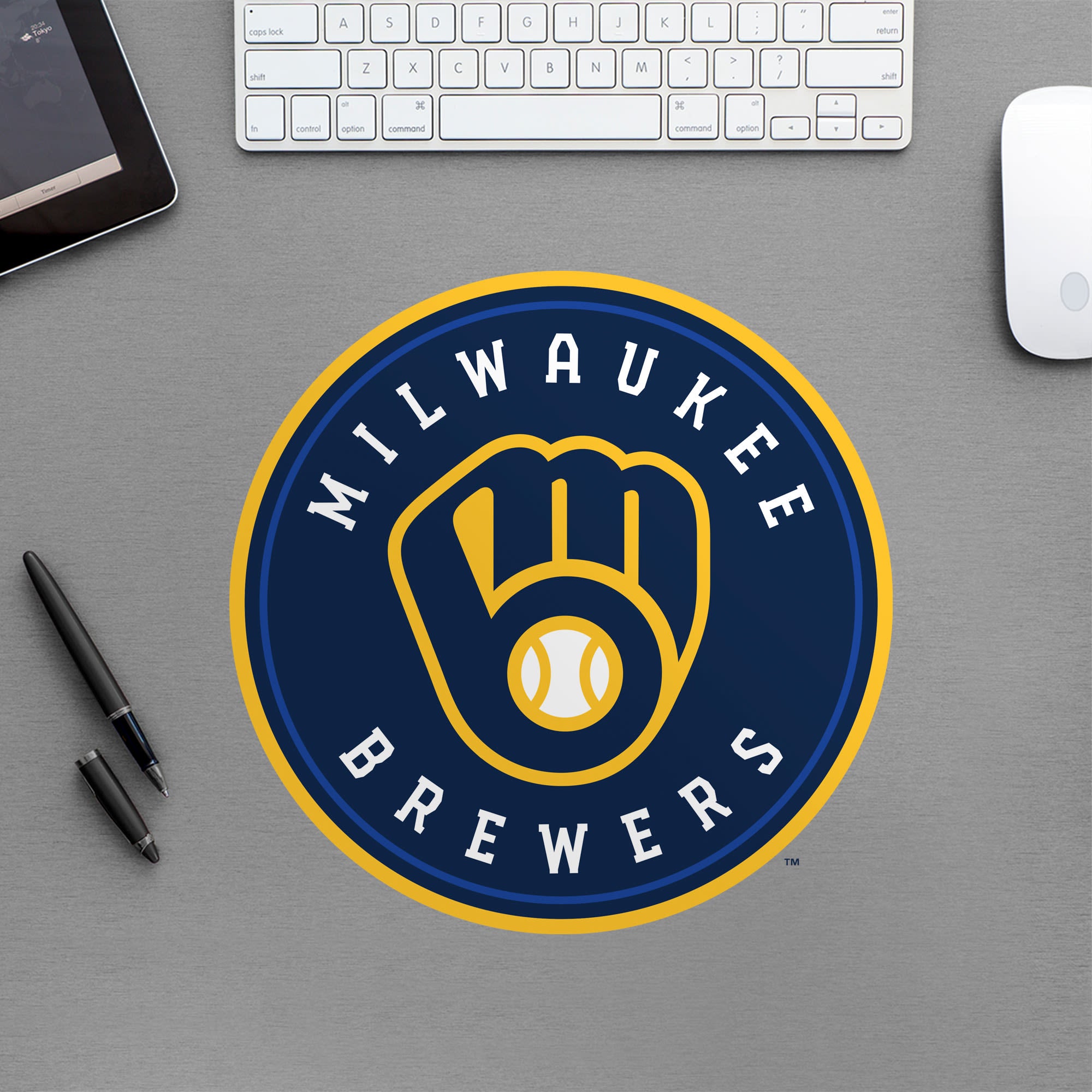 Milwaukee Brewers: Logo - Officially Licensed MLB Removable Wall Decal Large by Fathead | Vinyl