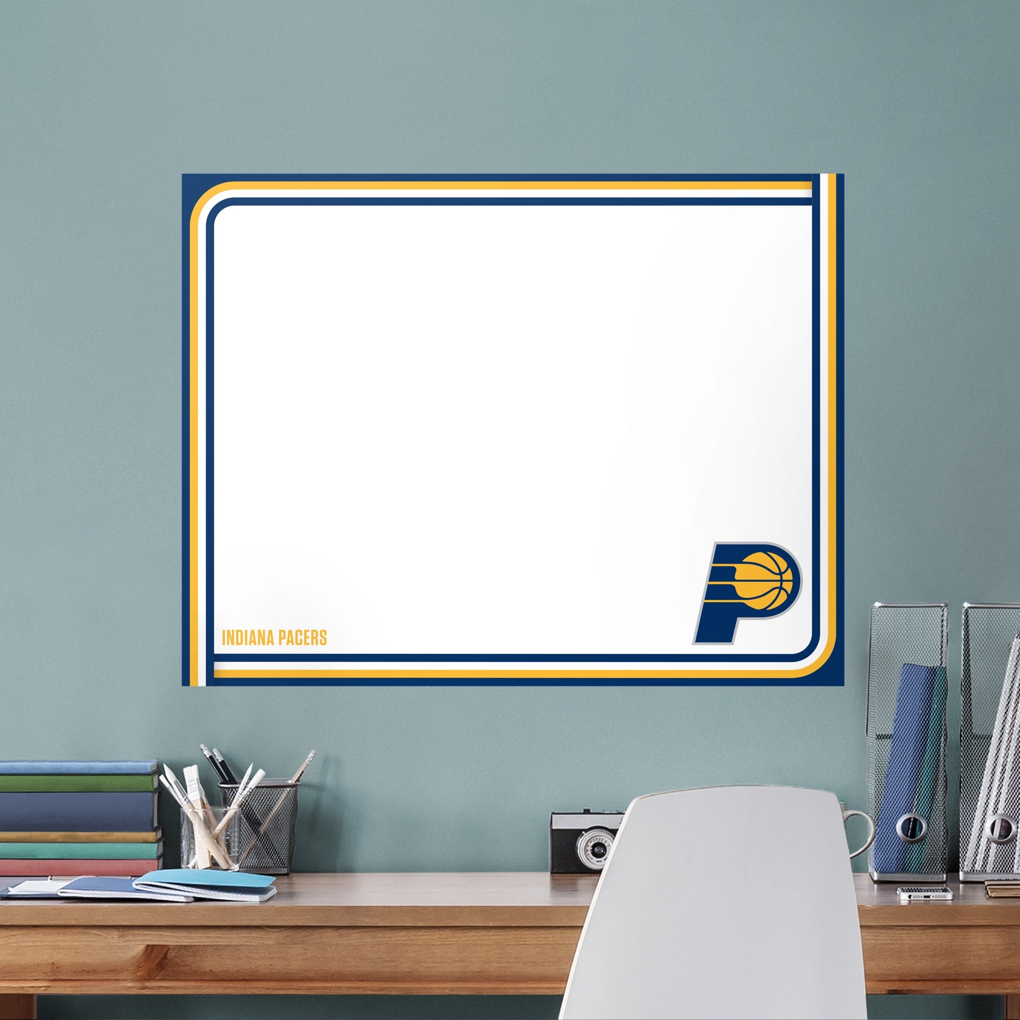 Indiana Pacers for Indiana Pacers: Dry Erase Whiteboard - Officially Licensed NBA Removable Wall Decal XL by Fathead | Vinyl