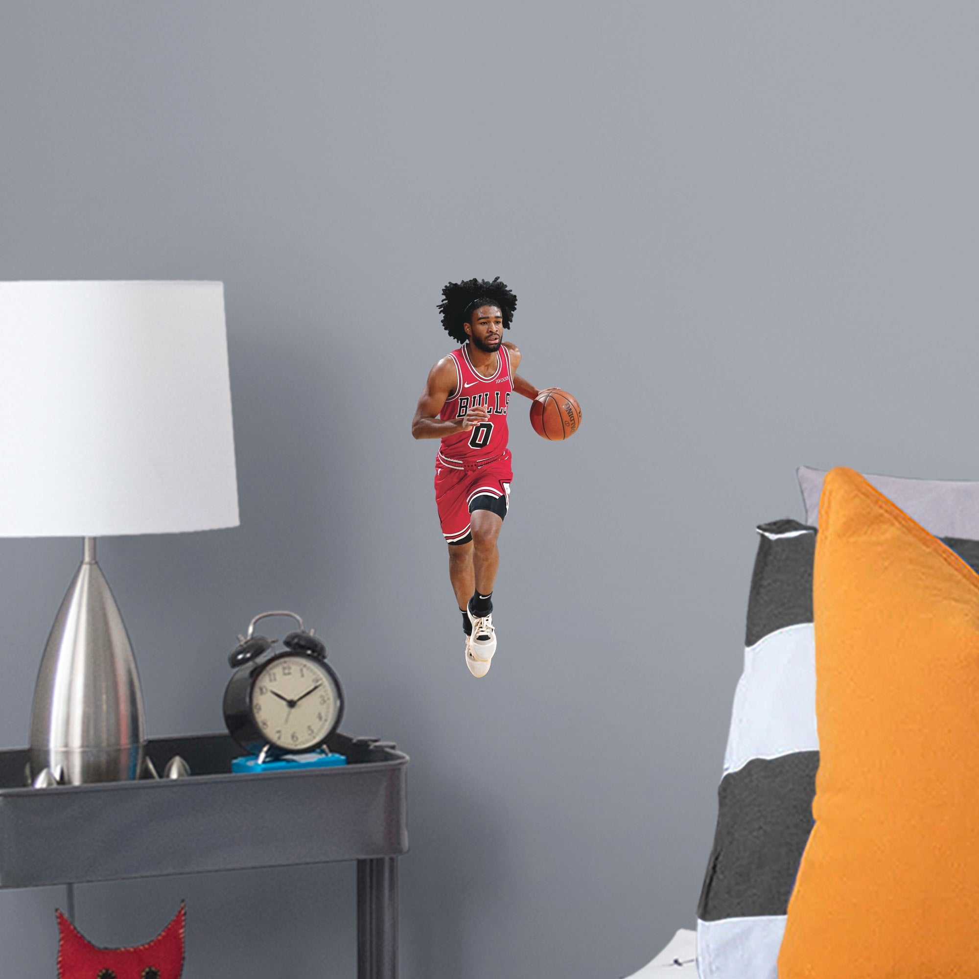 Coby White for Chicago Bulls - Officially Licensed NBA Removable Wall Decal Large by Fathead | Vinyl