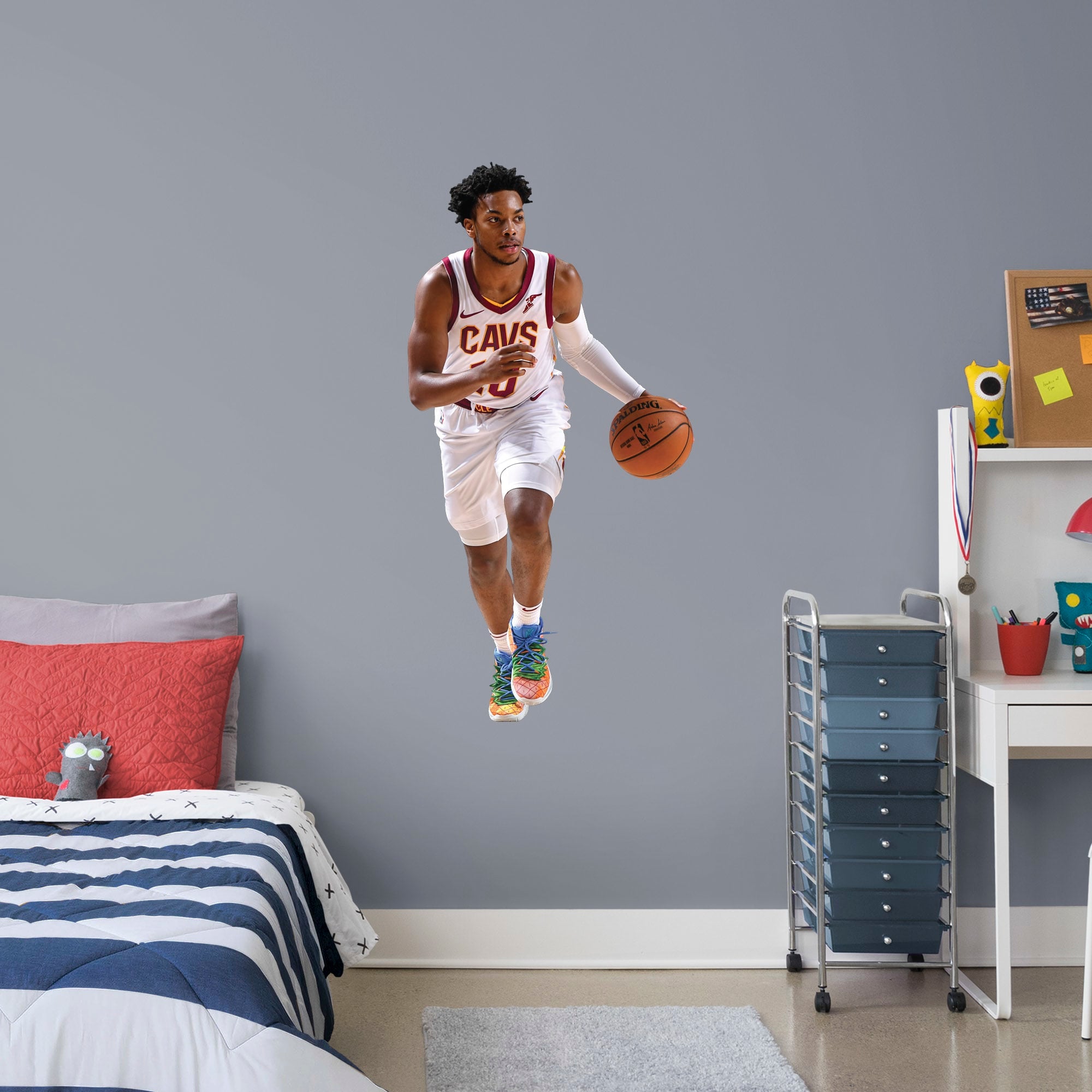 Darius Garland for Cleveland Cavaliers - Officially Licensed NBA Removable Wall Decal Giant Athlete + 2 Decals (26"W x 51"H) by