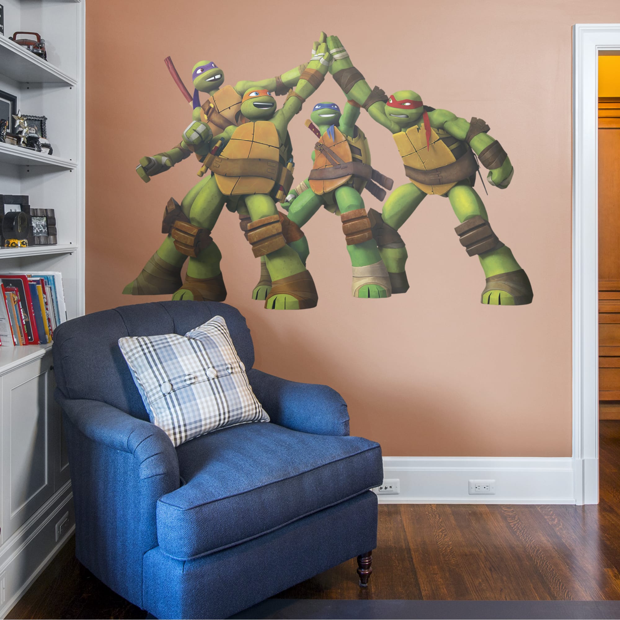 Teenage Mutant Ninja Turtles: High Five - Officially Licensed Removable Wall Decal 75.0"W x 51.0"H by Fathead | Vinyl