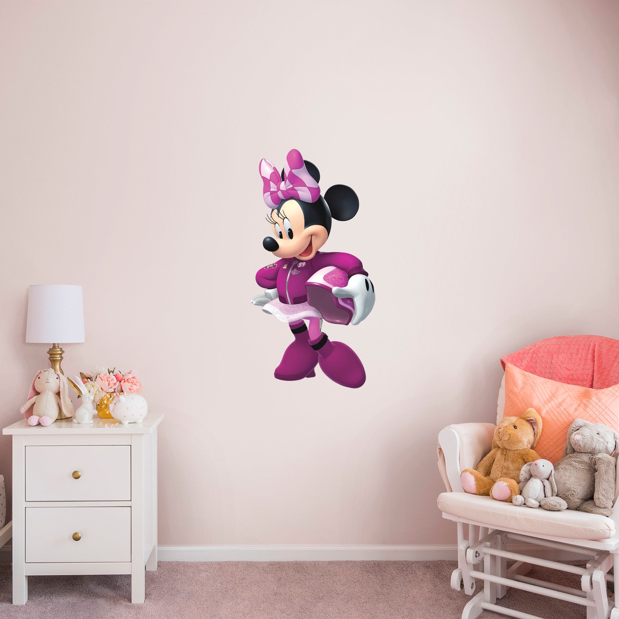 Mickey and the Roadster Racers: Minnie Mouse - Officially Licensed Disney Removable Wall Decal XL by Fathead | Vinyl