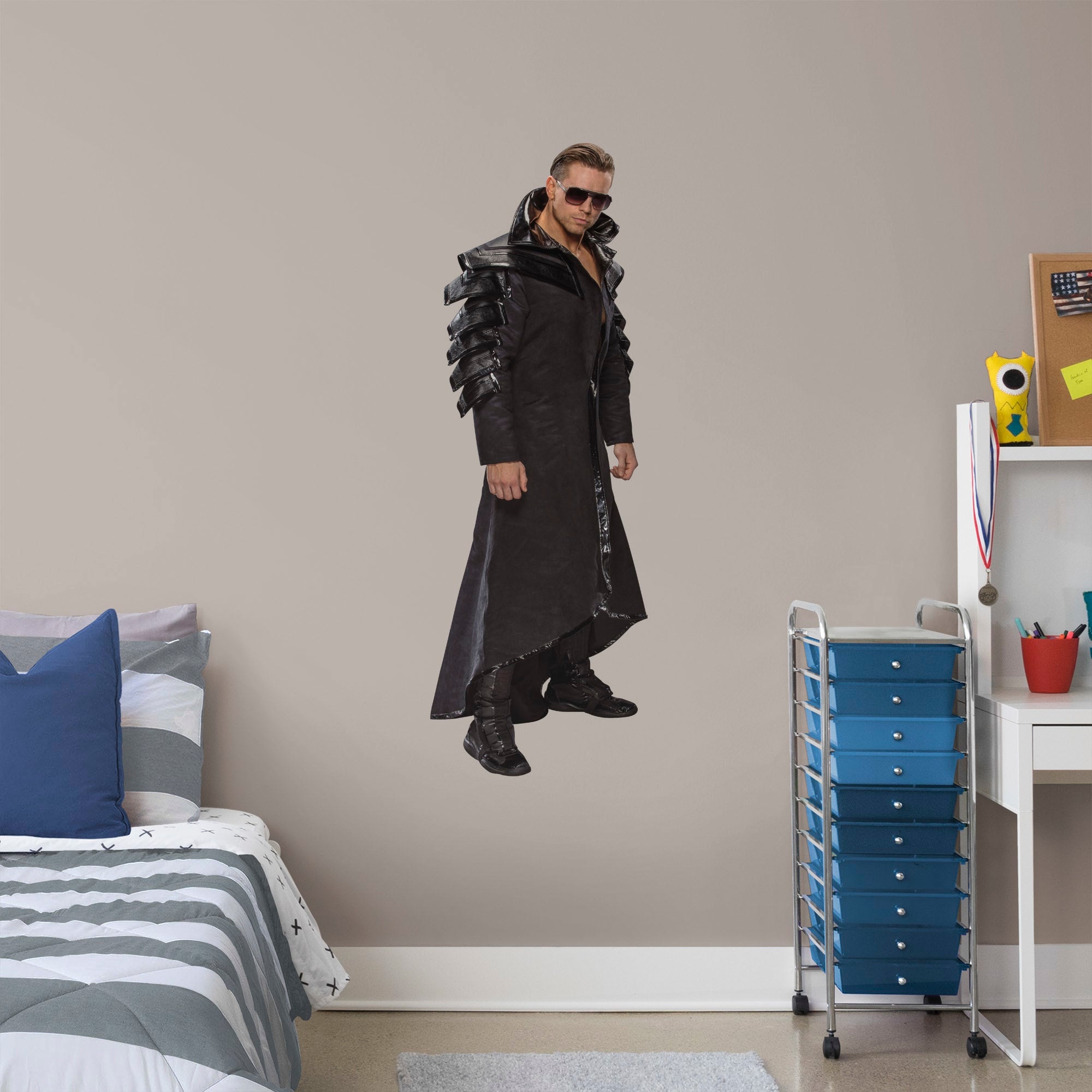 The Miz for WWE - Officially Licensed Removable Wall Decal Giant Superstar + 2 Decals (17"W x 51"H) by Fathead | Vinyl