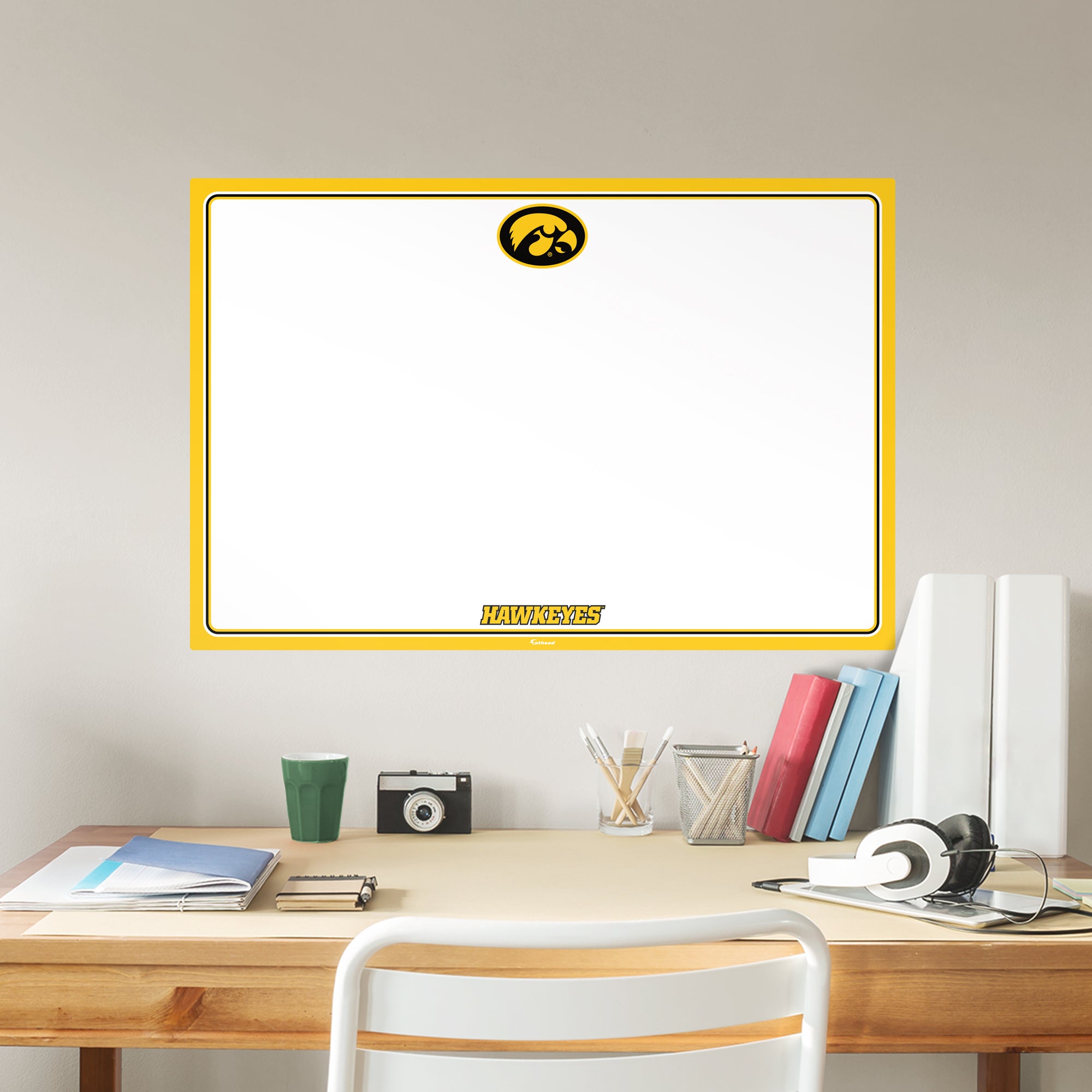 Iowa Hawkeyes: Dry Erase Whiteboard - X-Large Officially Licensed NCAA Removable Wall Decal XL by Fathead | Vinyl