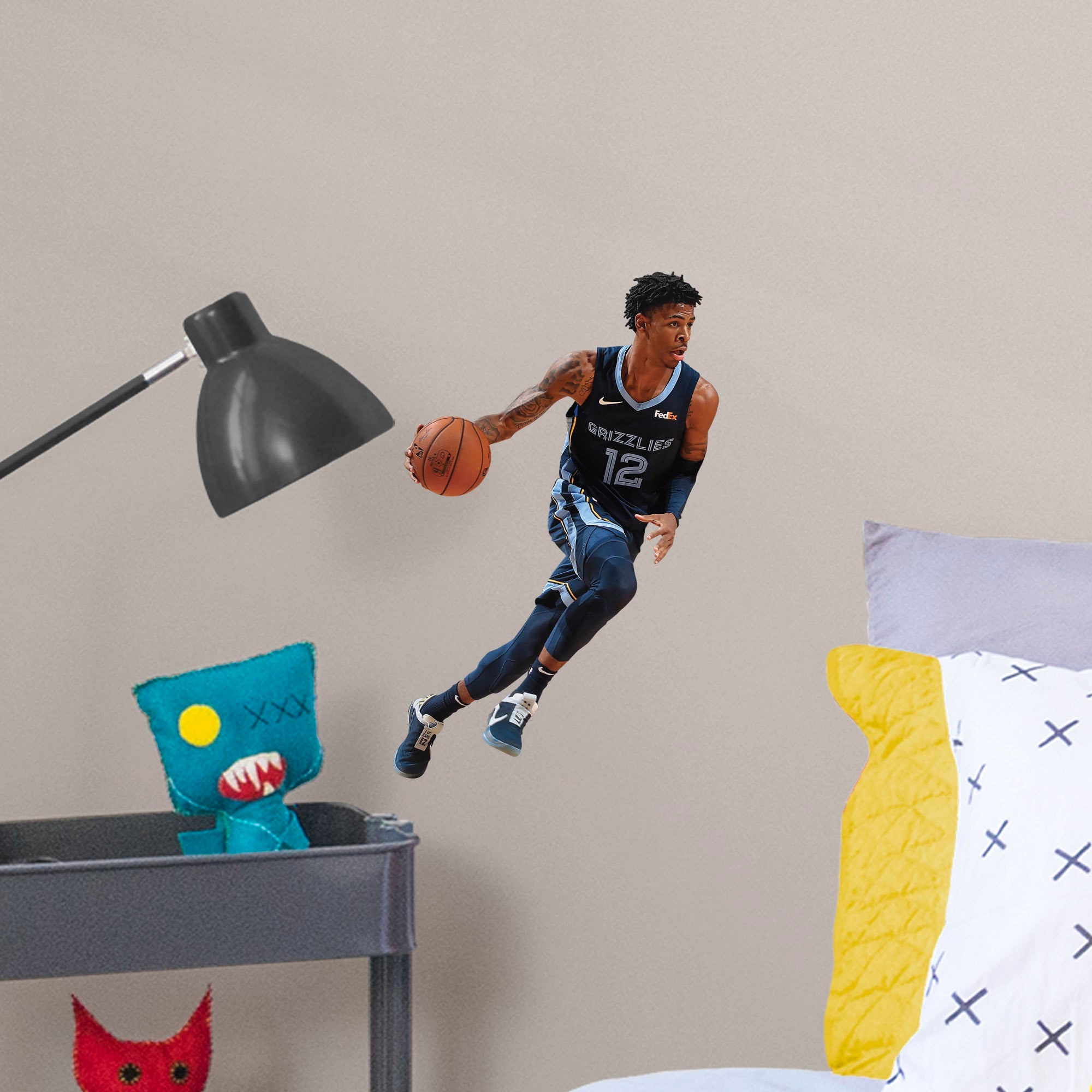 Ja Morant for Memphis Grizzlies - Officially Licensed NBA Removable Wall Decal Large by Fathead | Vinyl