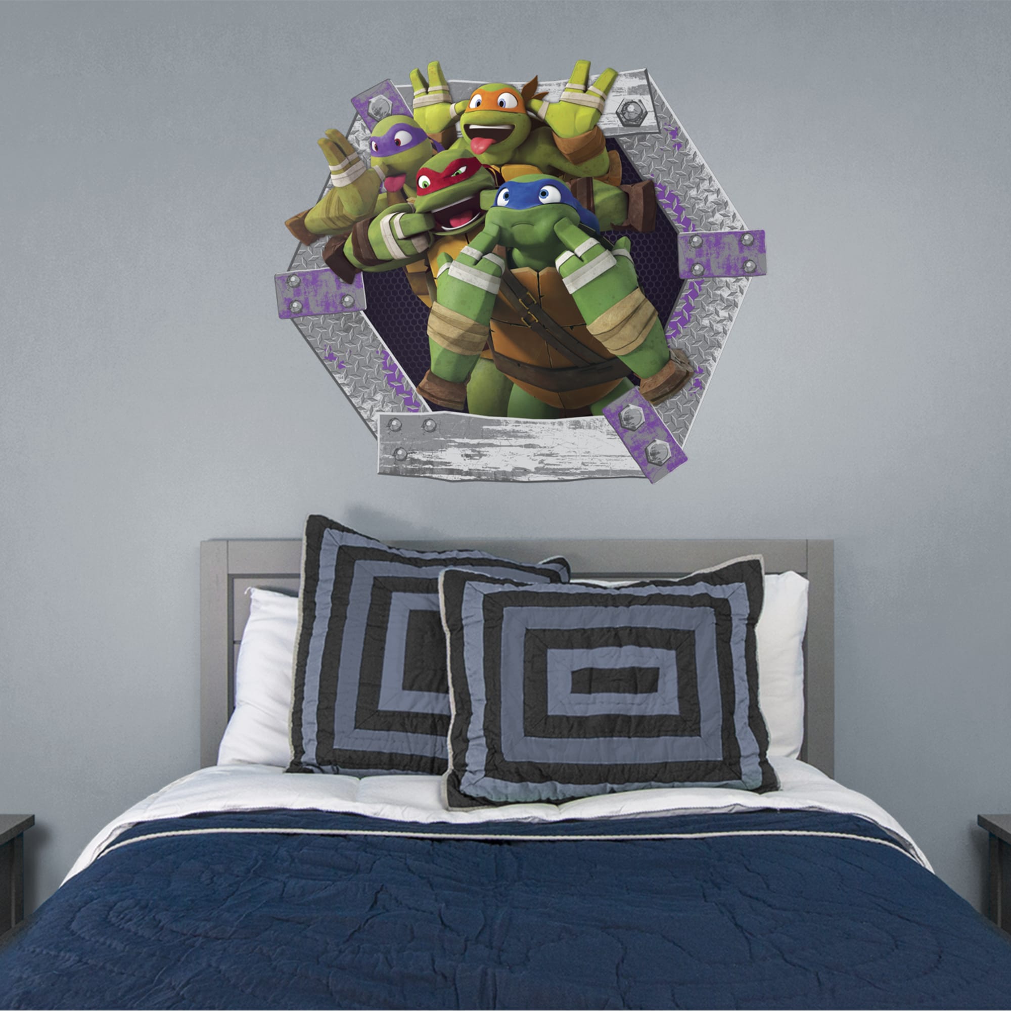 Teenage Mutant Ninja Turtles: Goofy Faces Collection - Officially Licensed Removable Wall Decal 45.0"W x 38.0"H by Fathead | Vin