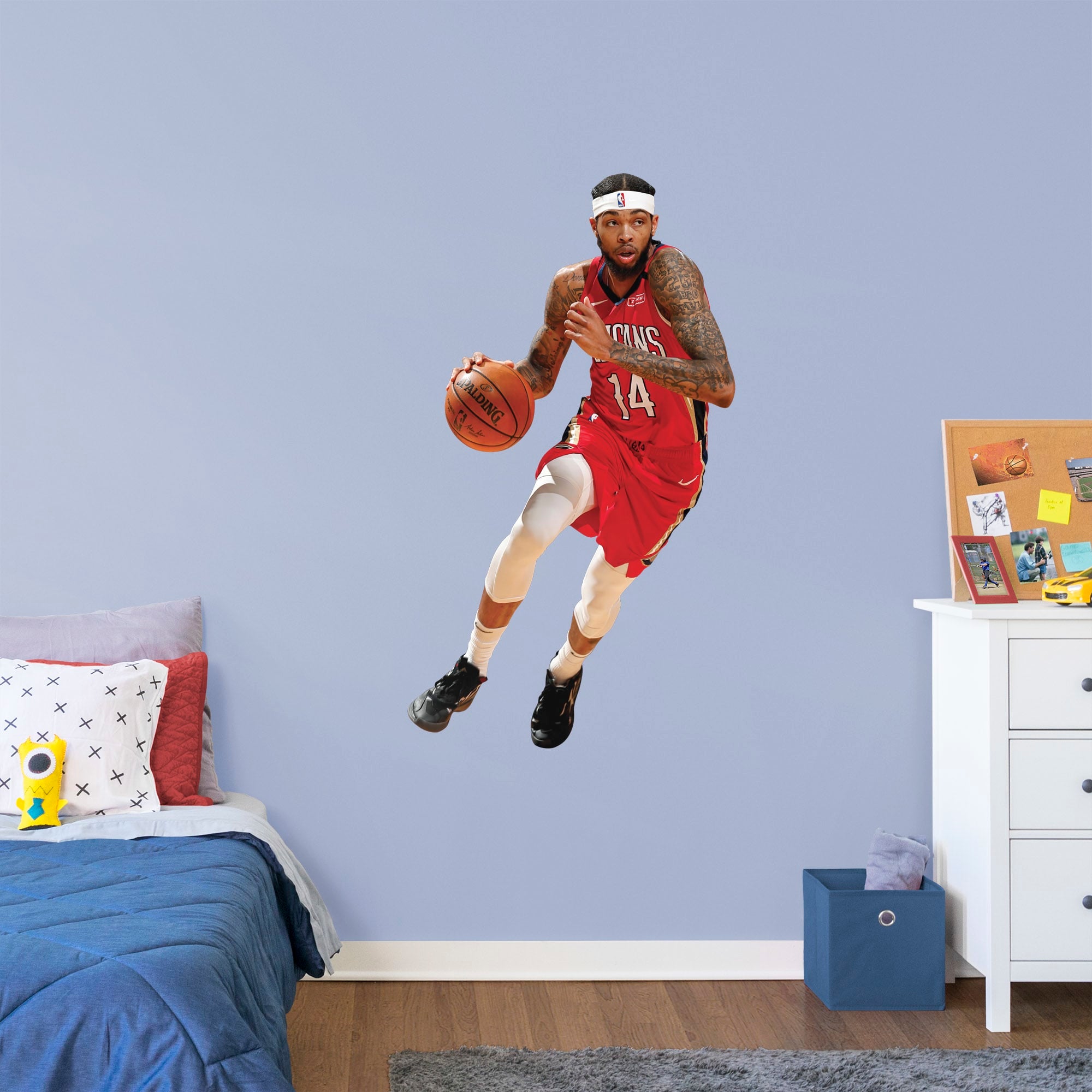 Brandon Ingram for New Orleans Pelicans - Officially Licensed NBA Removable Wall Decal Giant Athlete + 2 Decals (29"W x 51"H) by