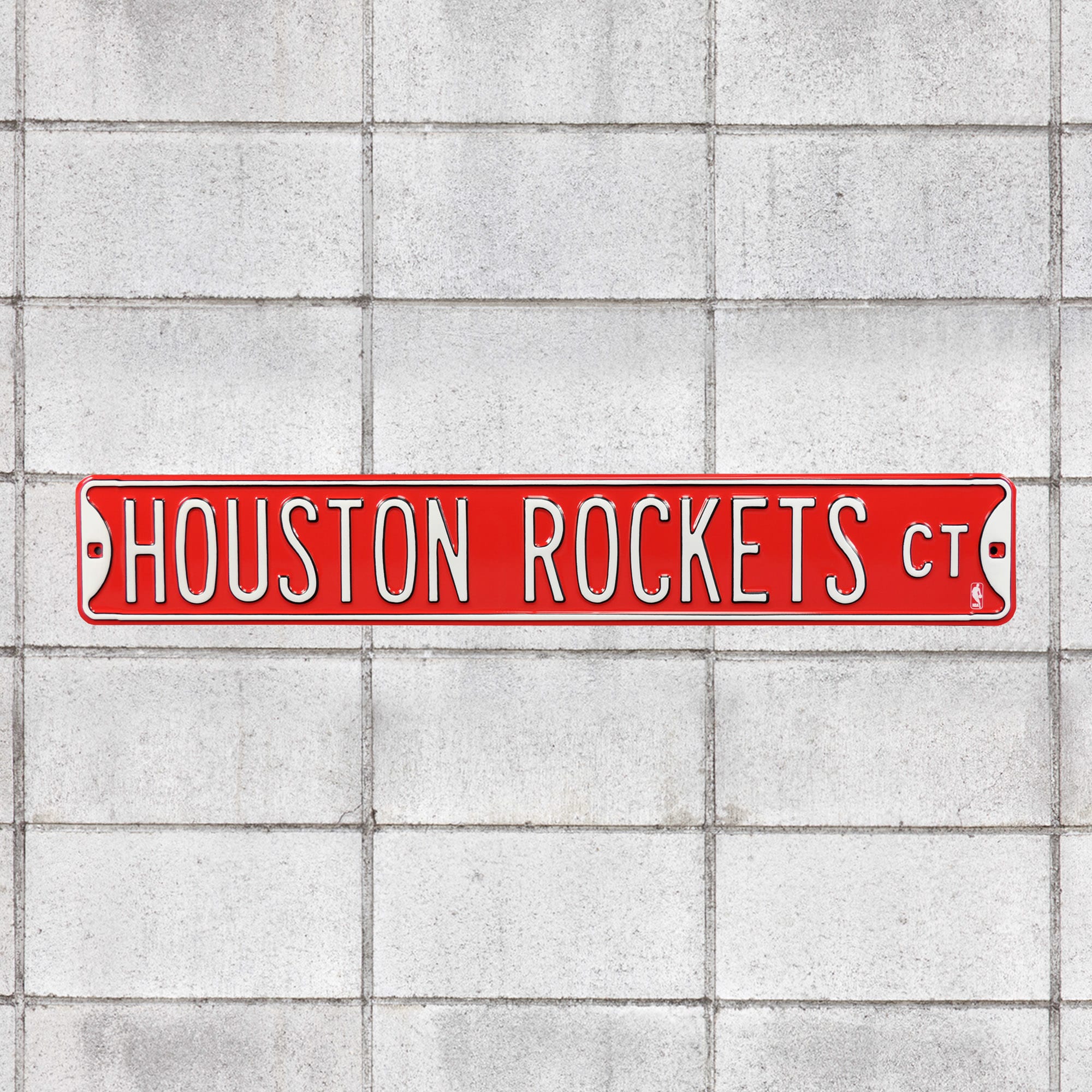 Houston Rockets: Court - Officially Licensed NBA Metal Street Sign 36.0"W x 6.0"H by Fathead | 100% Steel