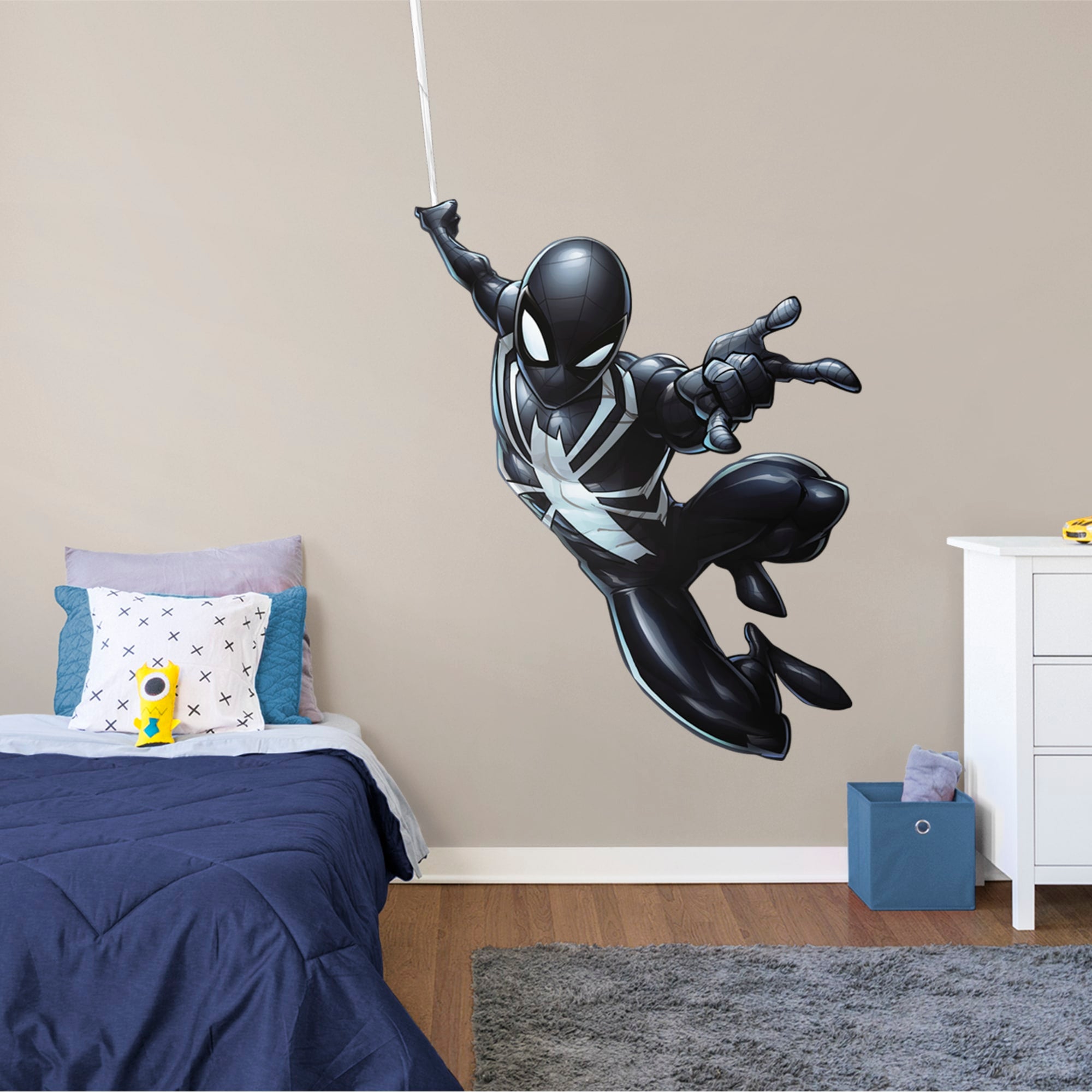 Spider-Man: Symbiote Black Suit - Officially Licensed Removable Wall Decal 62.5"W x 50.0"H by Fathead | Vinyl