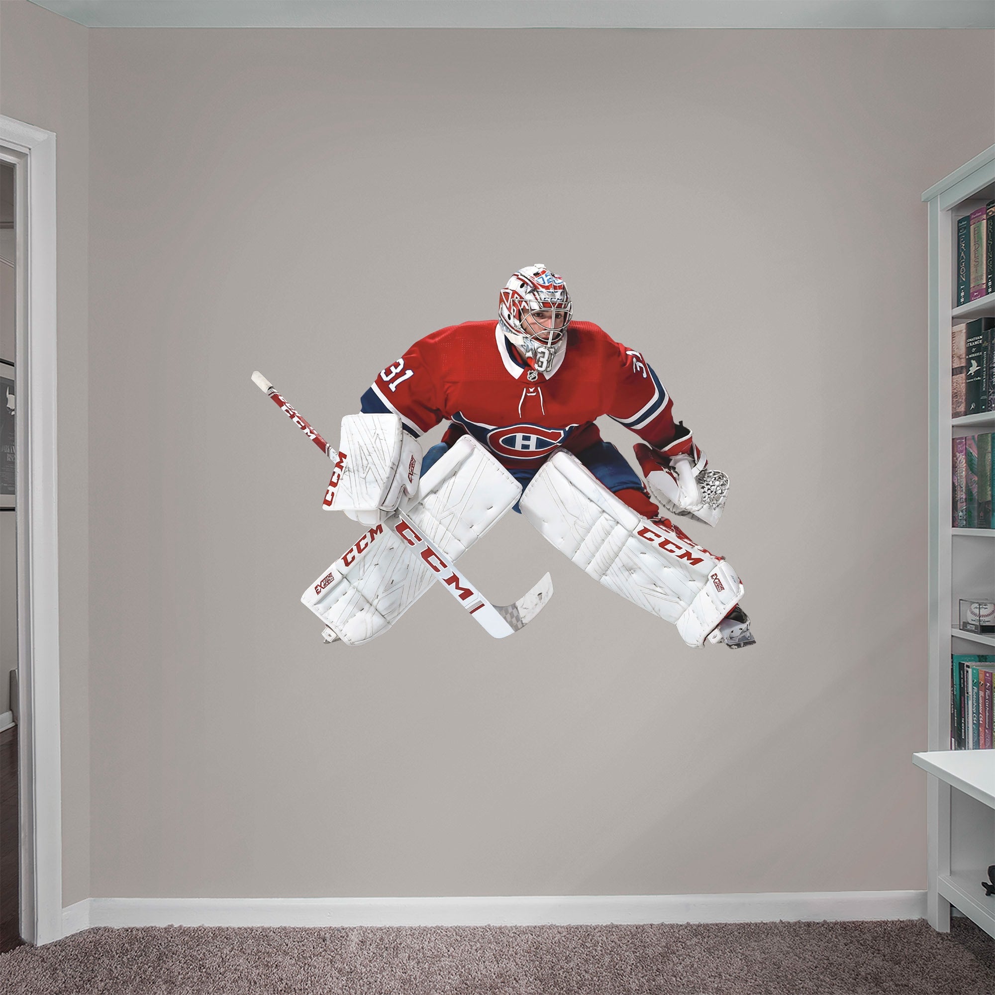 Carey Price for Montreal Canadiens: Netminder - Officially Licensed NHL Removable Wall Decal Giant Athlete + 2 Team Decals (50"W