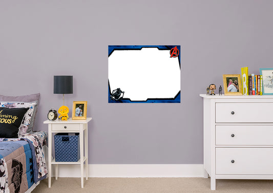 Avengers Captain America Dry Erase White Board - Marvel Removable Wall Adhesive Wall Decal 15W x 12H