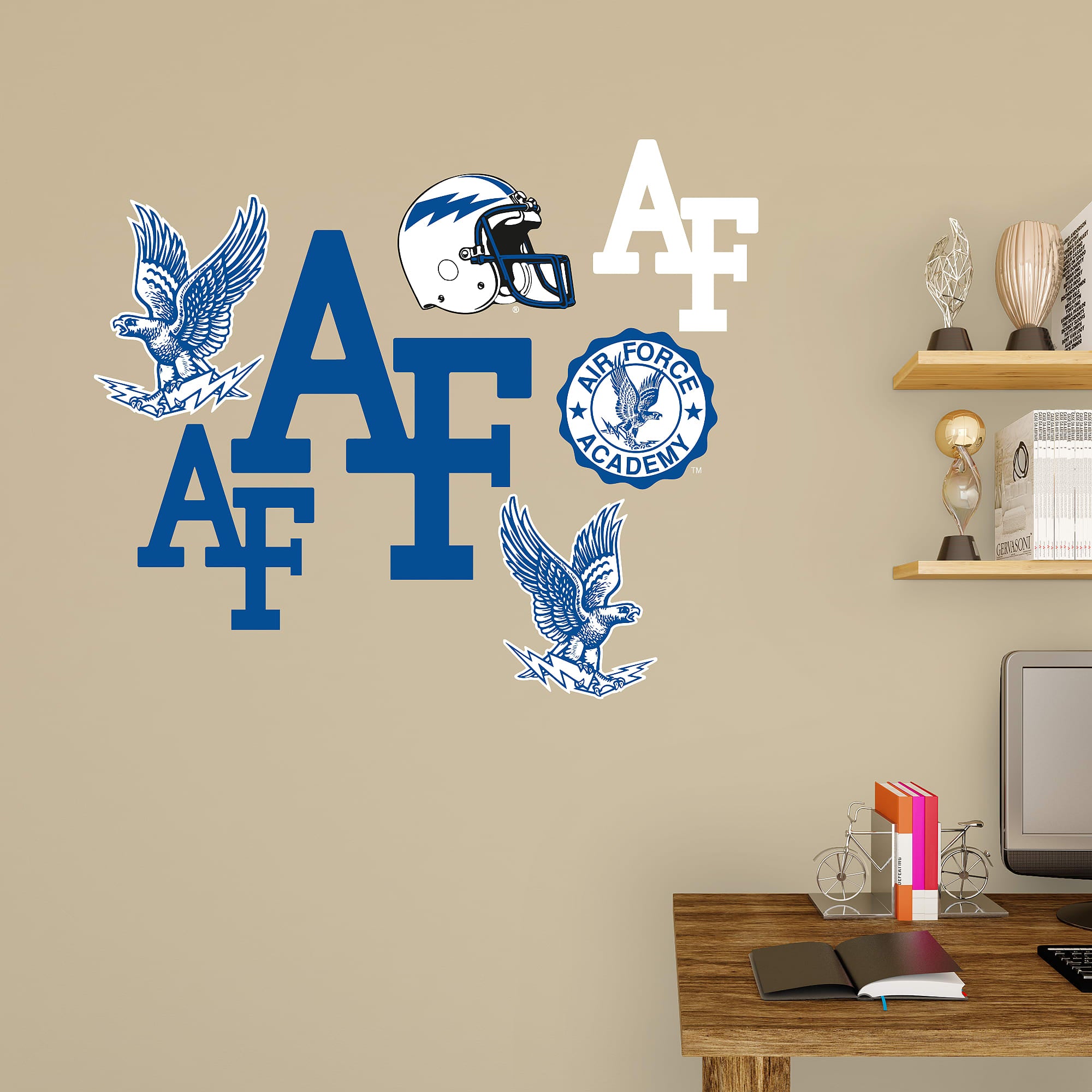 Air Force Falcons: Logo Assortment - Officially Licensed Removable Wall Decals 75"W x 39.5"H by Fathead | Vinyl